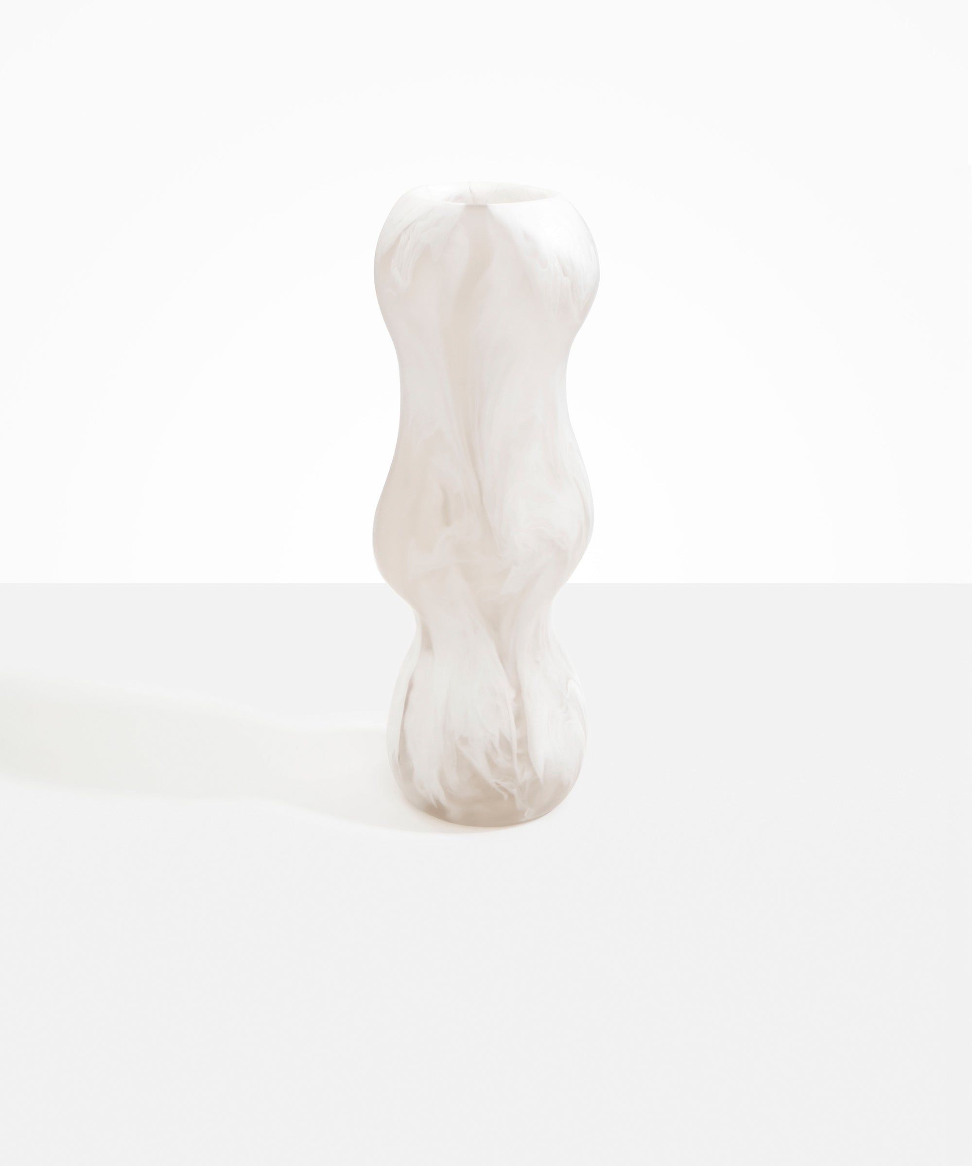 Dinosaur Designs Large Mountain Vase in Snow Swirl Colour resin
