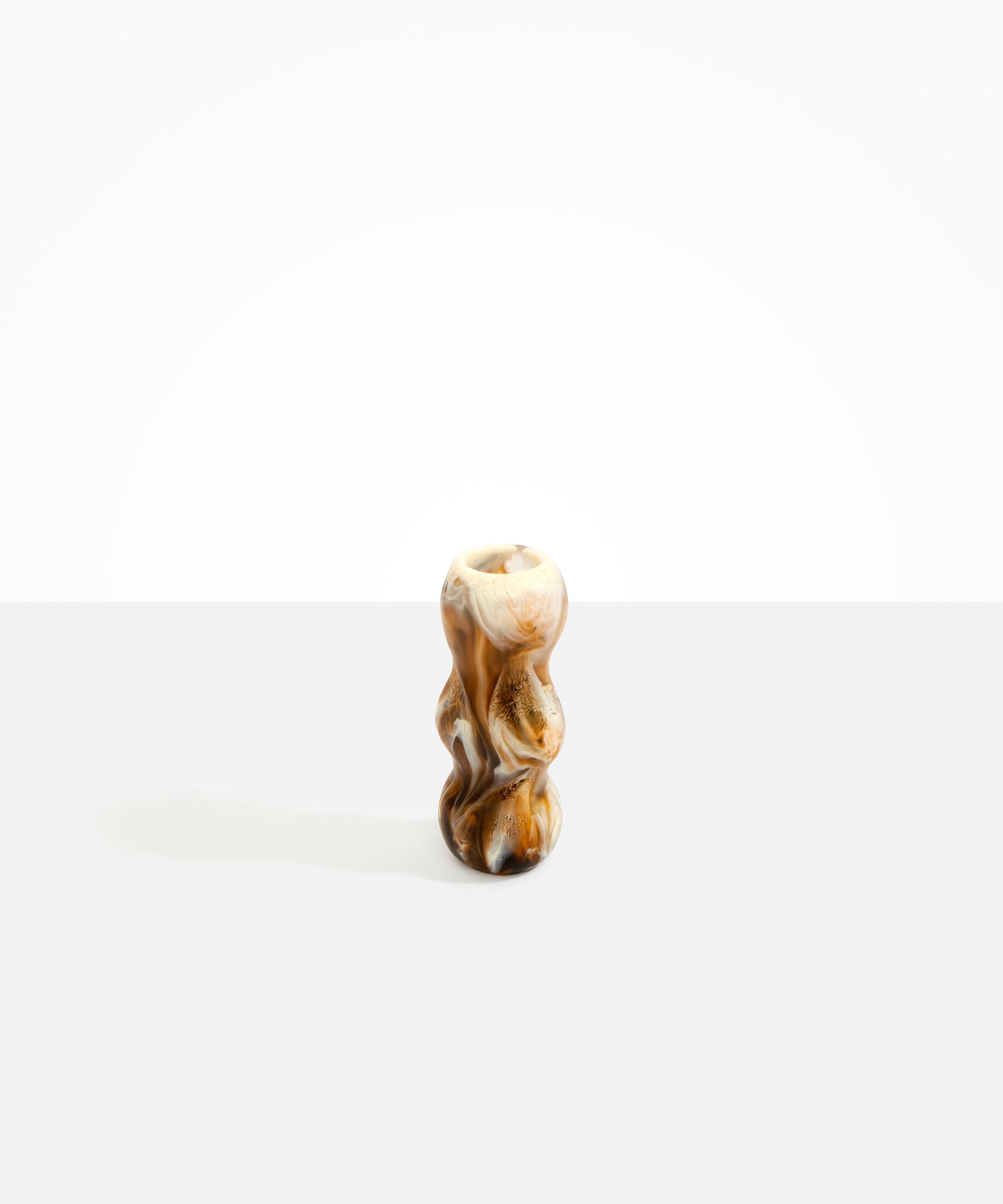 Dinosaur Designs Small Mountain Vase in Light Horn Colour resin