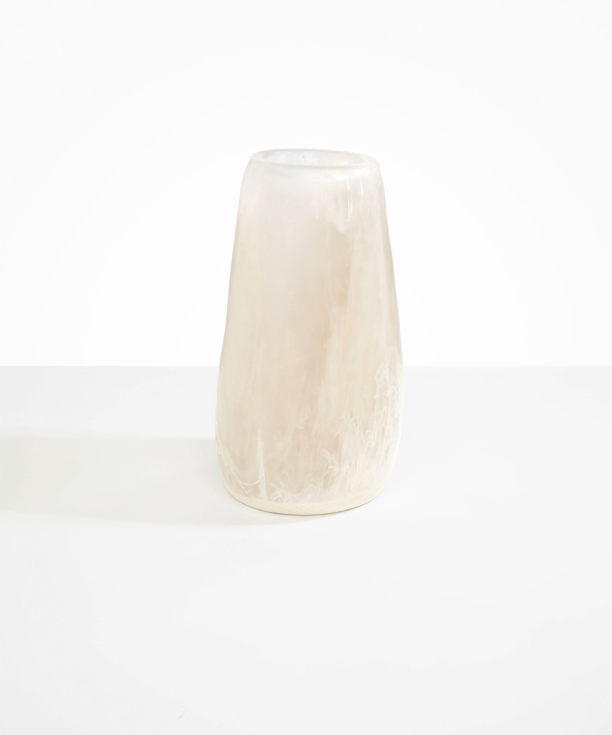 Dinosaur Designs Grand Pebble Vase in Chalk Swirl Colour resin