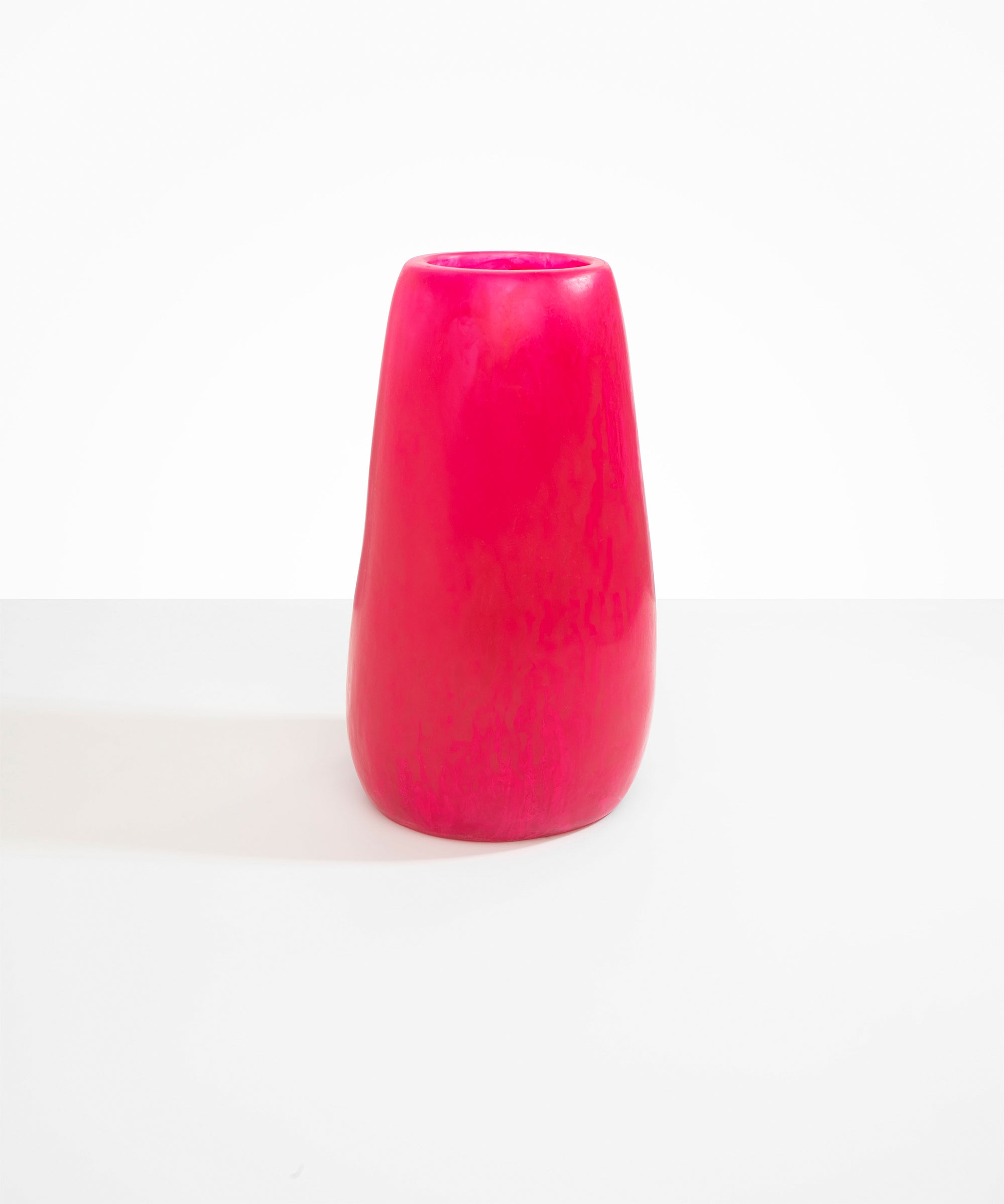 Dinosaur Designs Grand Pebble Vase in Flamingo Colour resin