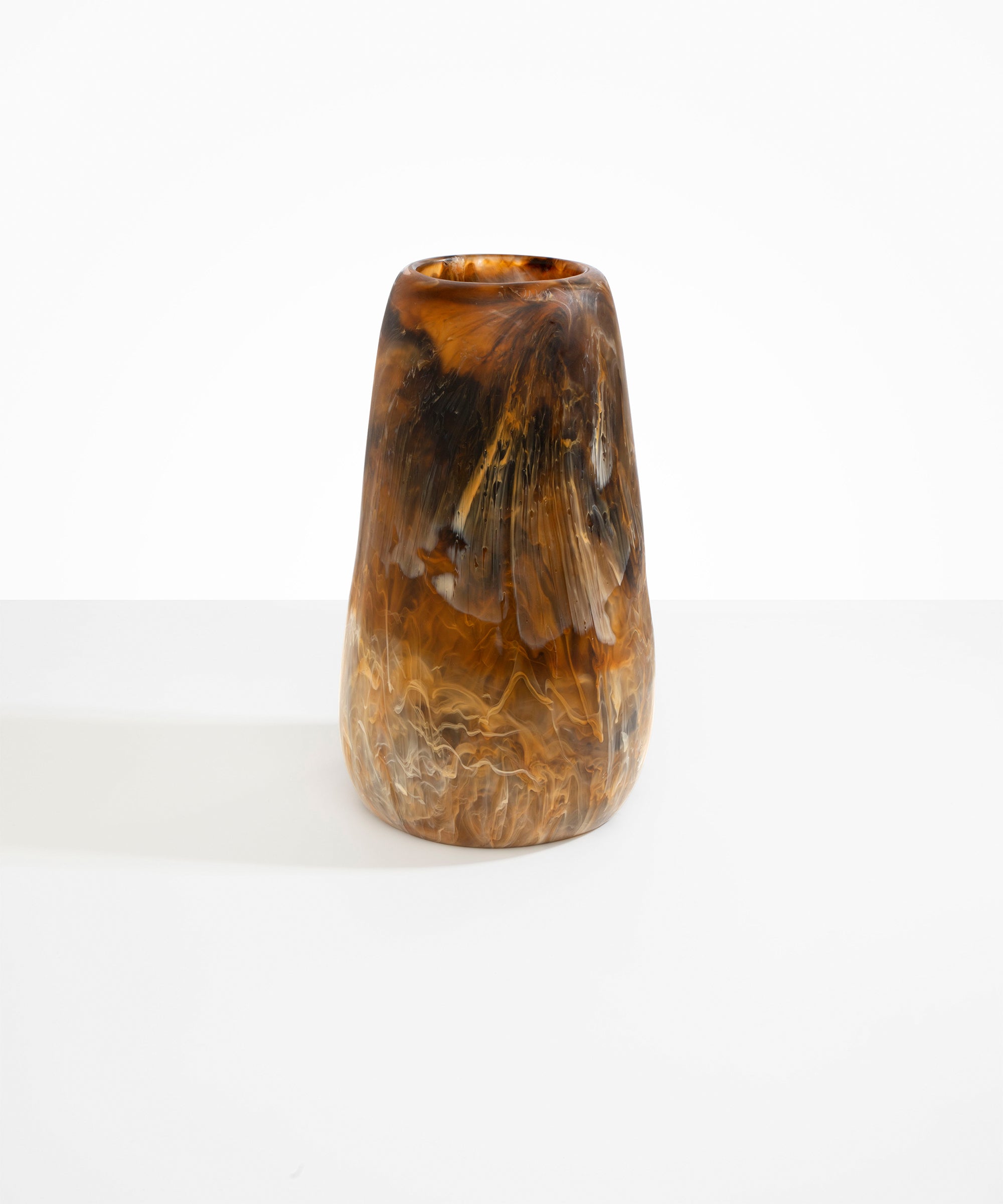 Dinosaur Designs Grand Pebble Vase in Light Horn Colour resin