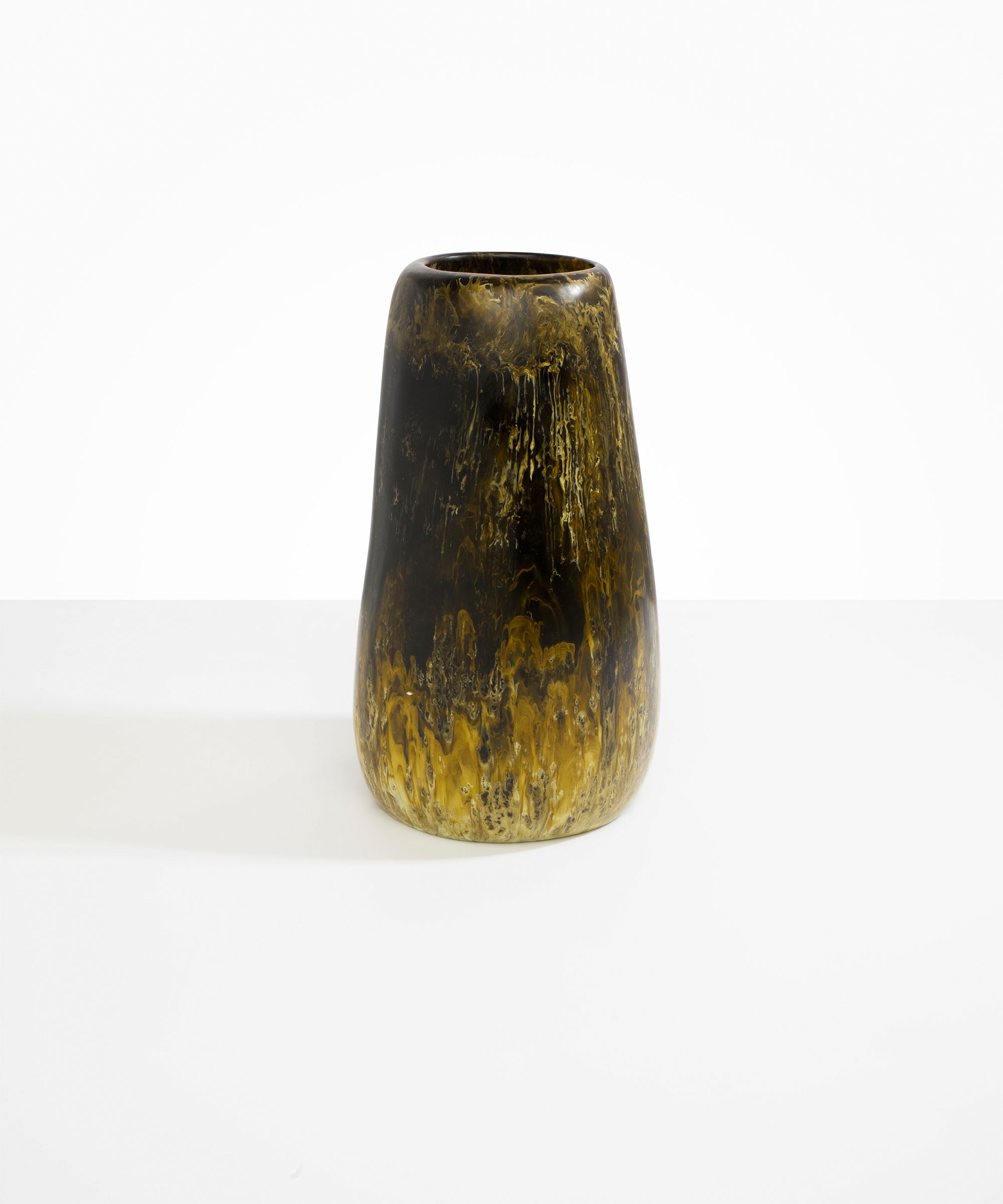 Dinosaur Designs Grand Pebble Vase in Malachite Colour resin