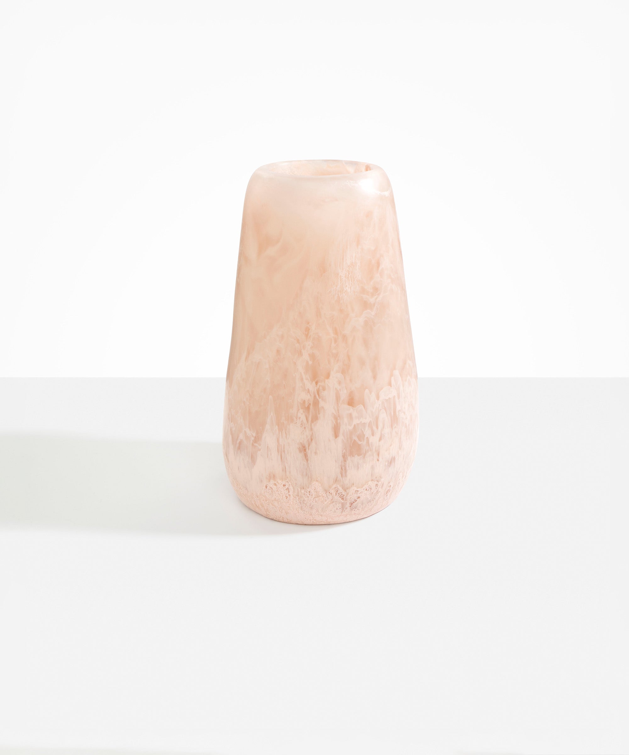 Dinosaur Designs Grand Pebble Vase in Rose Swirl Colour resin