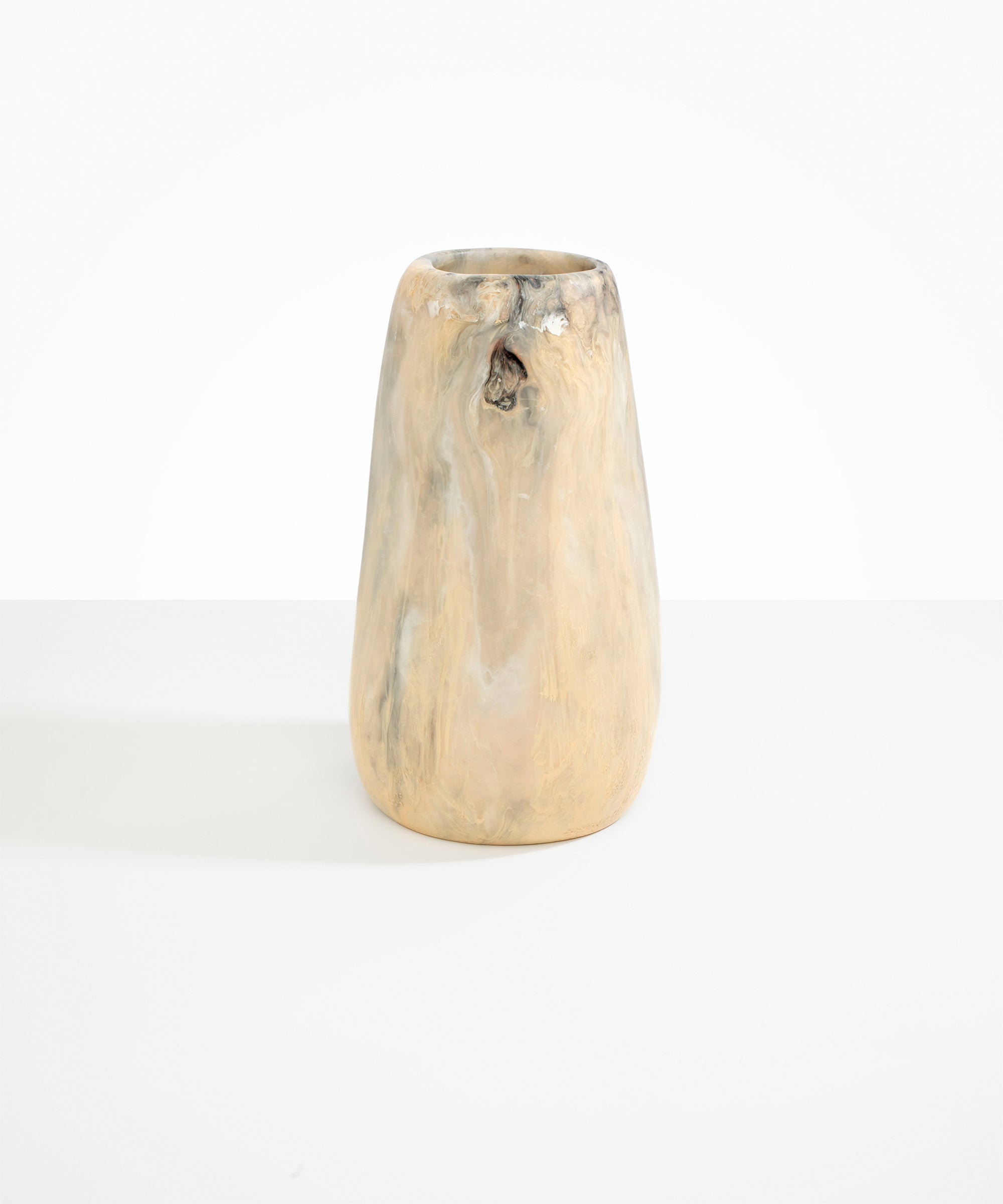 Dinosaur Designs Grand Pebble Vase in Sandy Pearl Colour resin