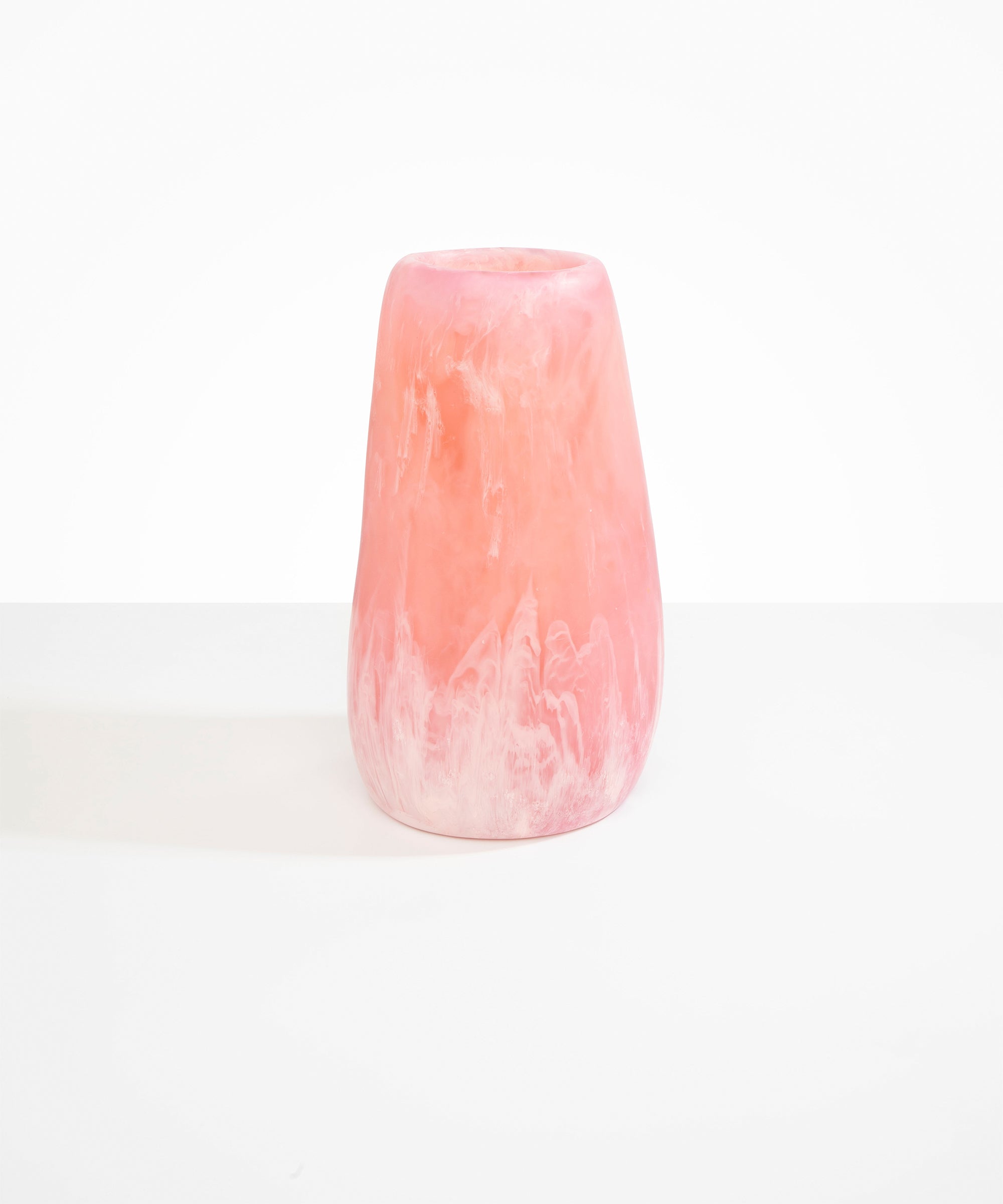 Dinosaur Designs Grand Pebble Vase in Shell Pink Colour resin