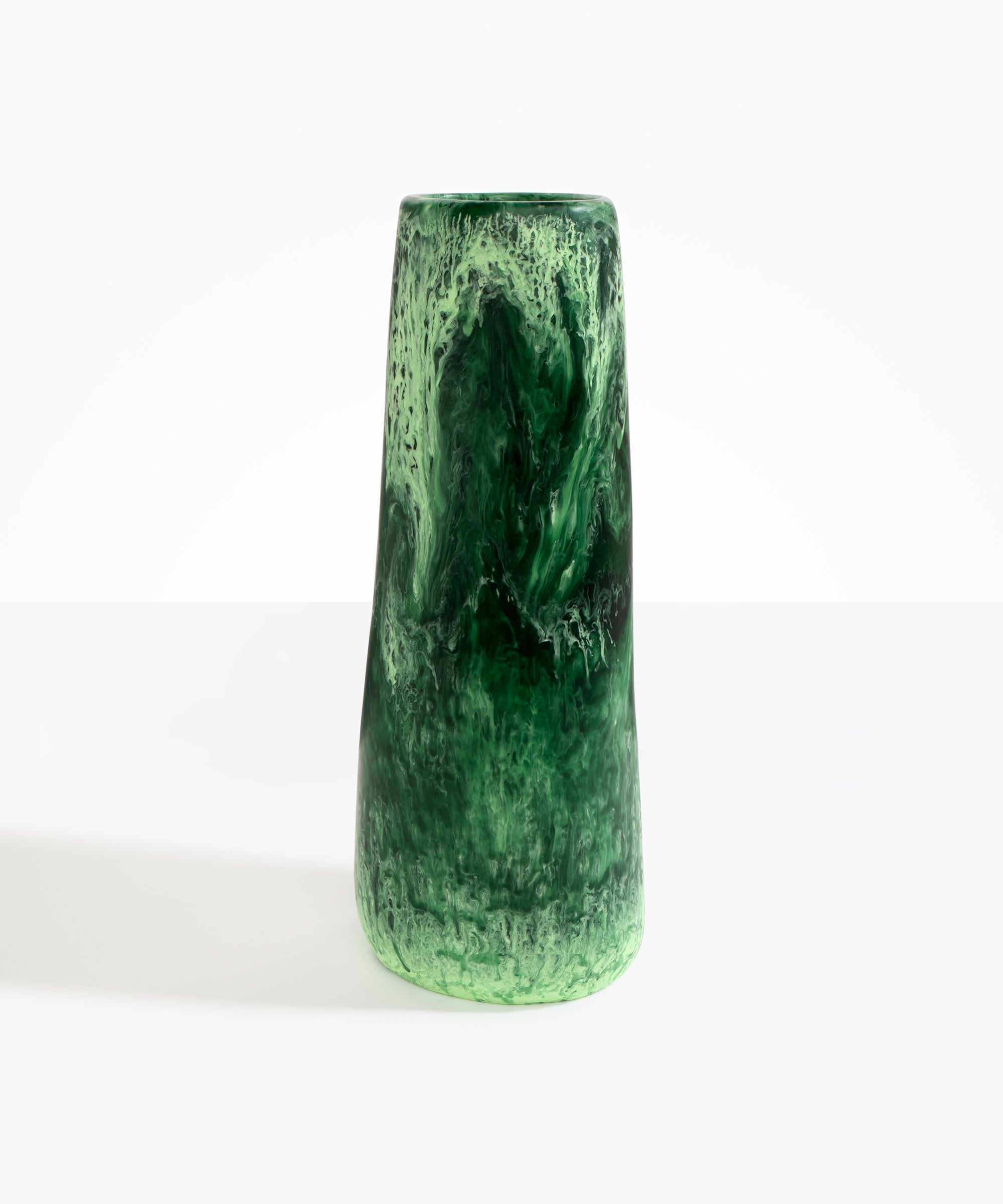 Dinosaur Designs Tall Pebble Vase in Moss Colour resin