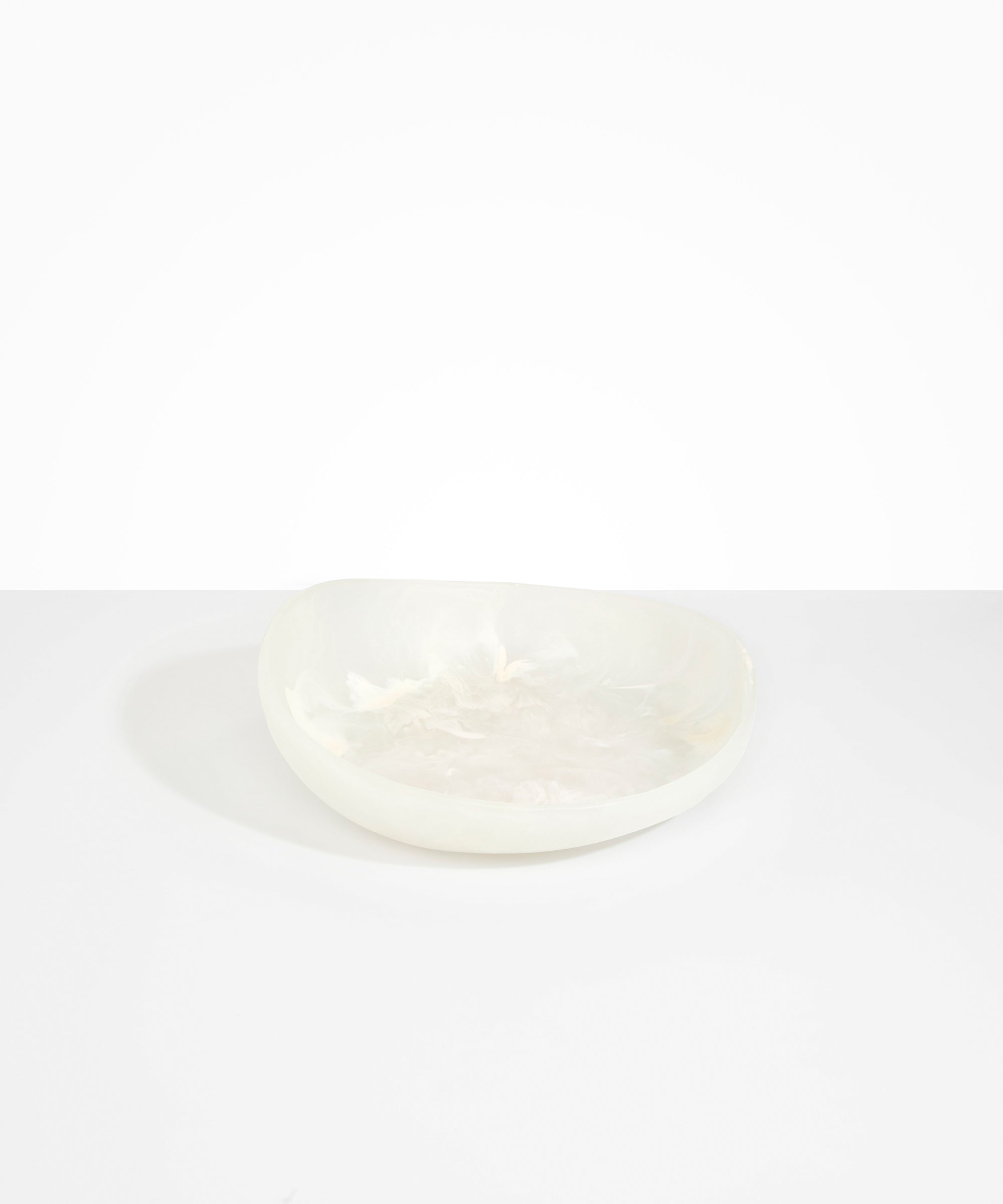 Dinosaur Designs Medium Flow Bowl in Chalk Swirl Colour resin