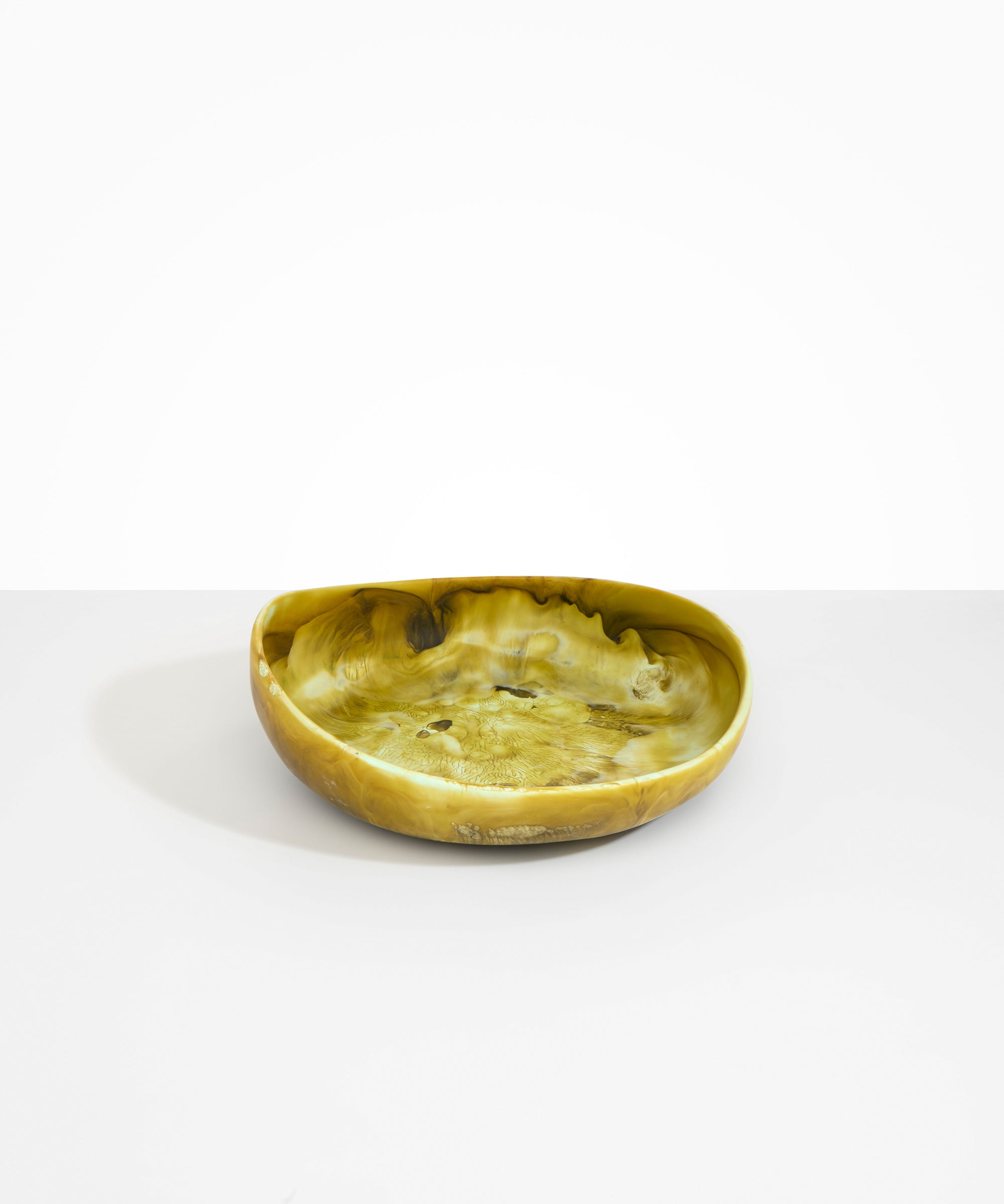 Dinosaur Designs Medium Flow Bowl in Malachite Colour resin