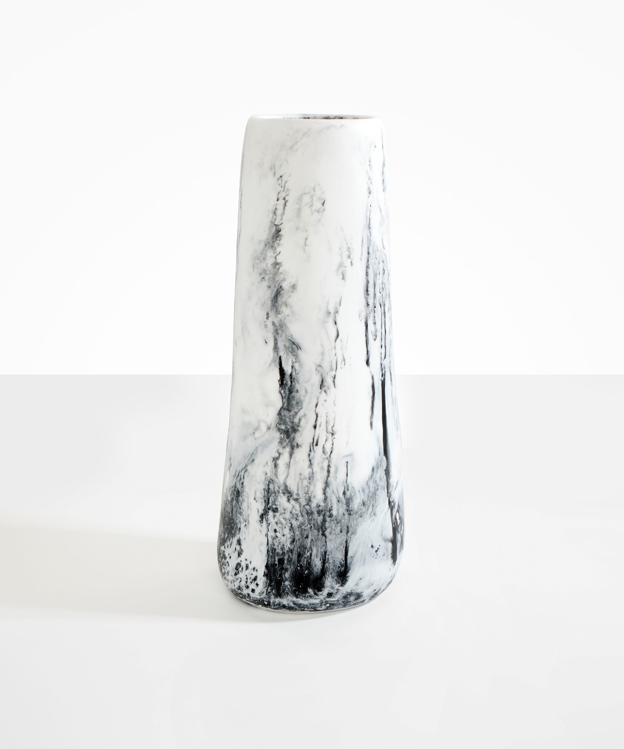Dinosaur Designs Tall Pebble Vase in White Marble Colour resin