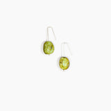 Dinosaur Designs Earth Wire Earrings in Malachite Colour resin with 925 Sterling Silver Material