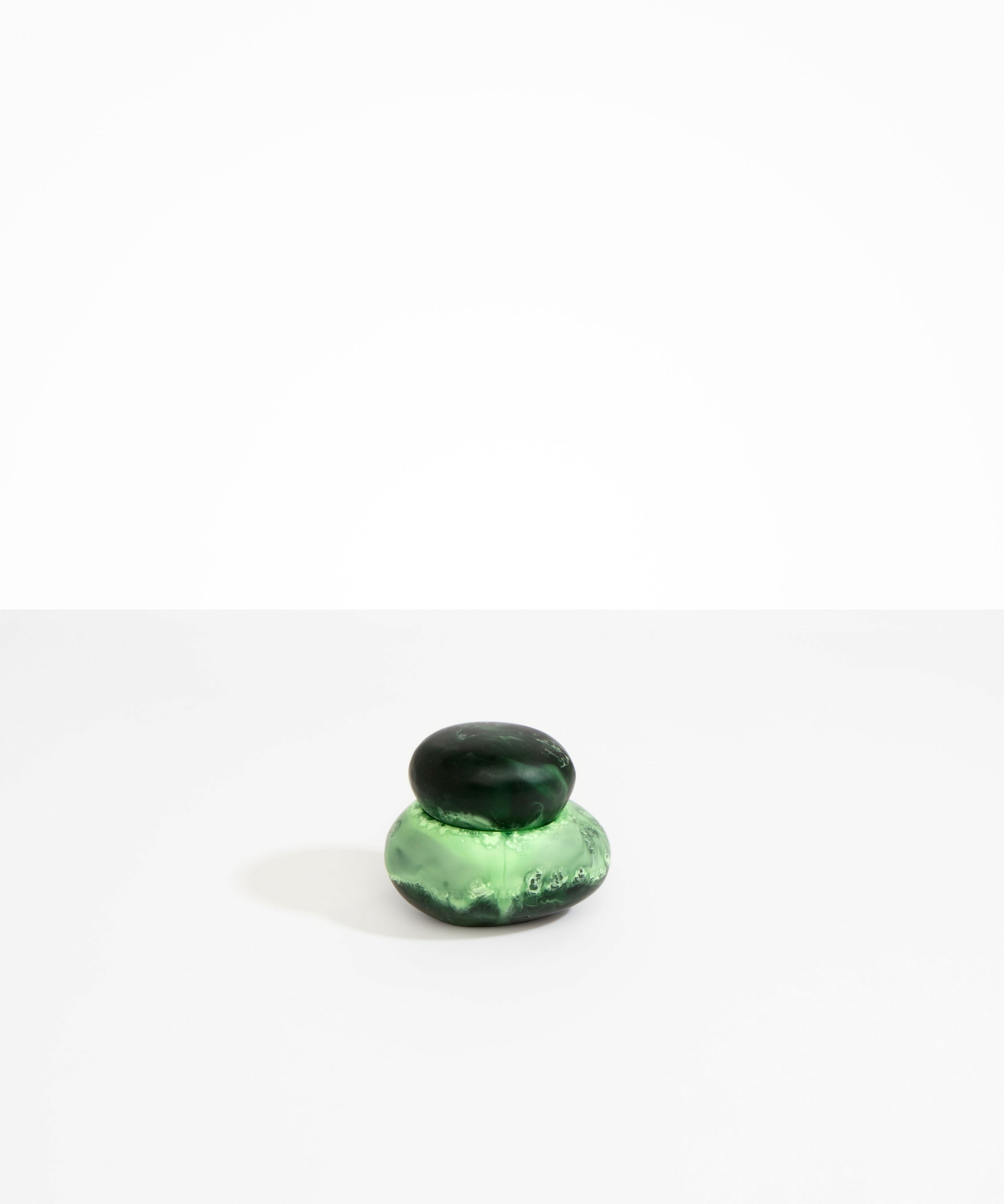 Dinosaur Designs Medium Pebble Jar in Moss Colour resin
