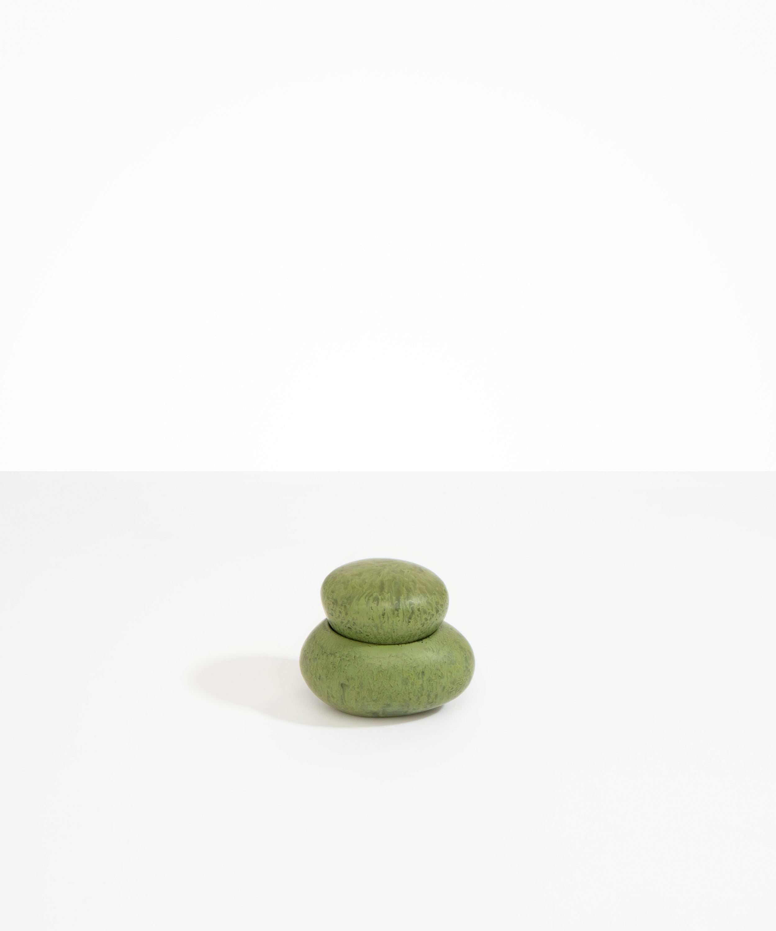 Dinosaur Designs Medium Pebble Jar in Olive Colour resin