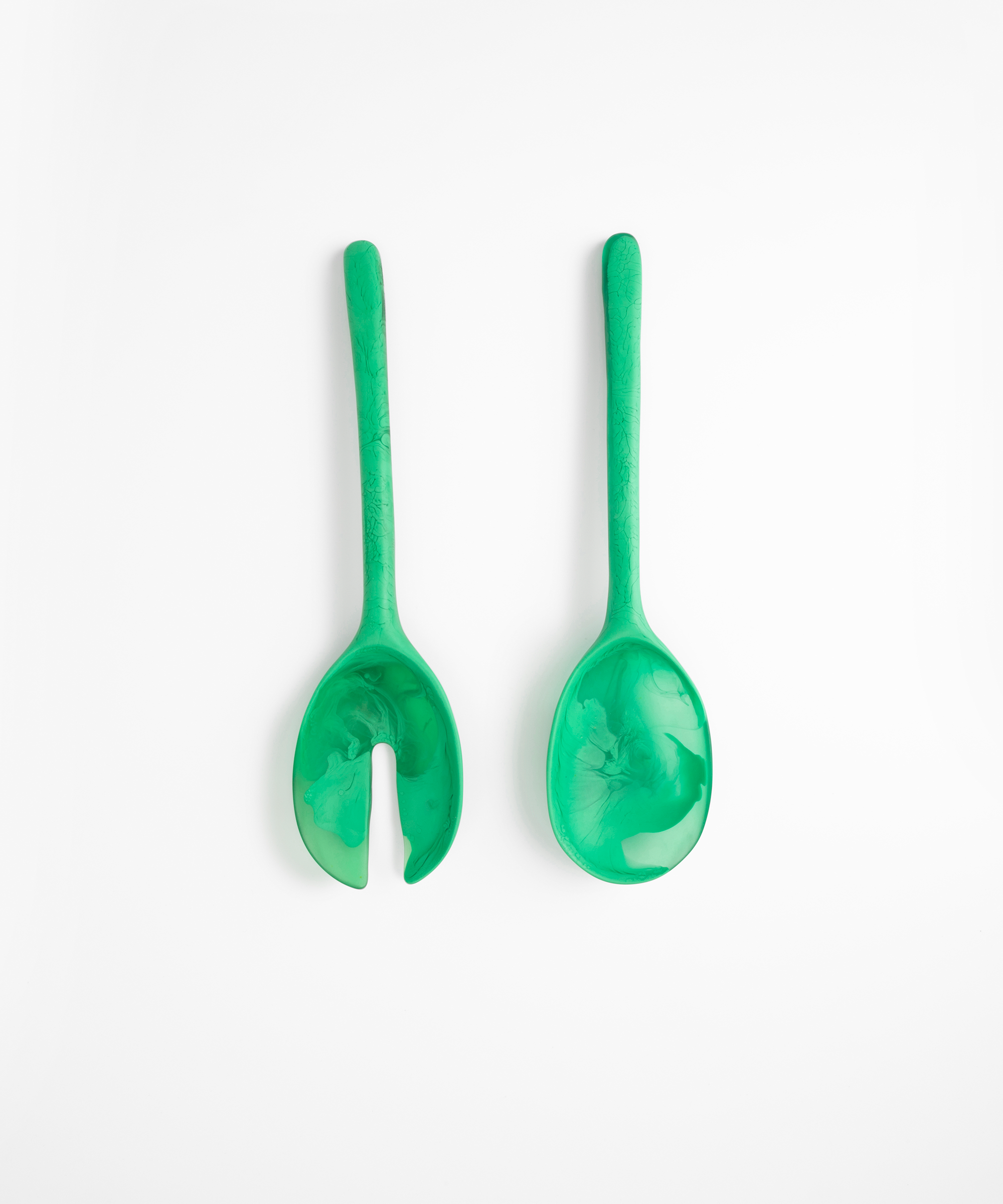 Dinosaur Designs Long Stone Servers in Leaf Colour resin