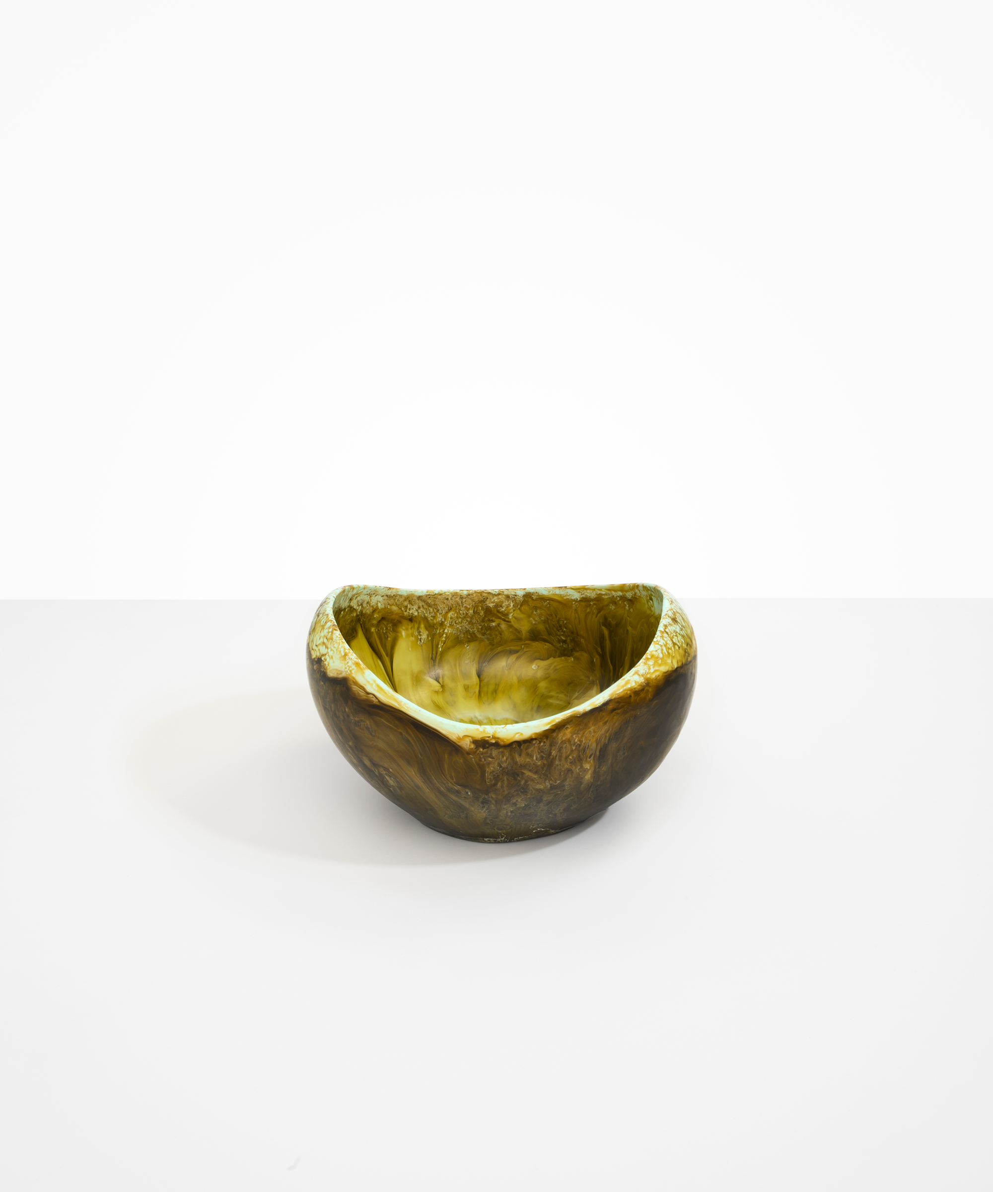 Dinosaur Designs Large Beetle Bowl in Malachite Colour resin