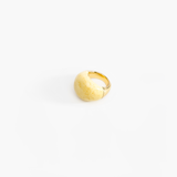 Dinosaur Designs Large Horn Ring in Lemon Colour resin with Nano-Coated Brass Material