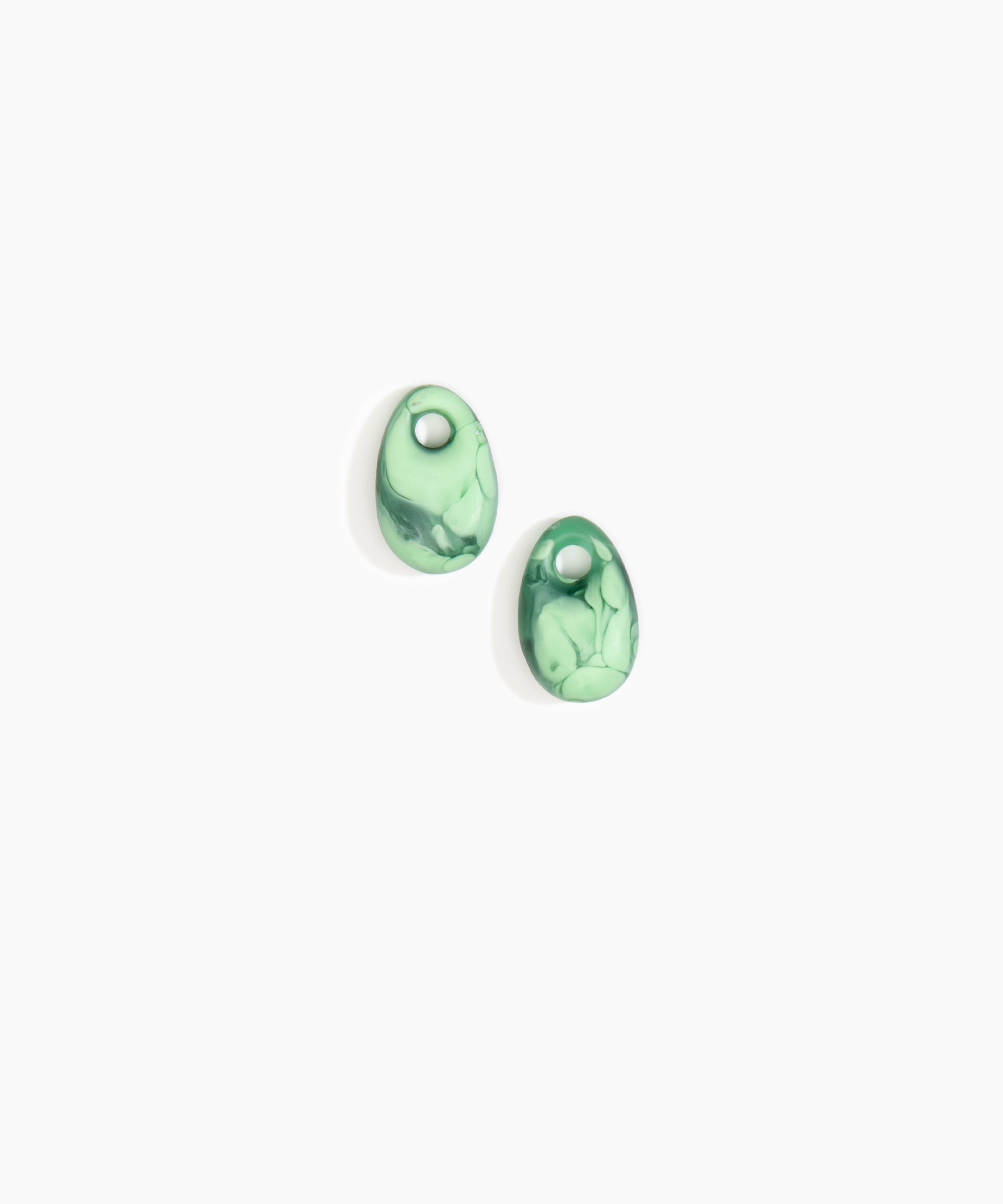 Dinosaur Designs Small Rock Beads in Moss Colour resin