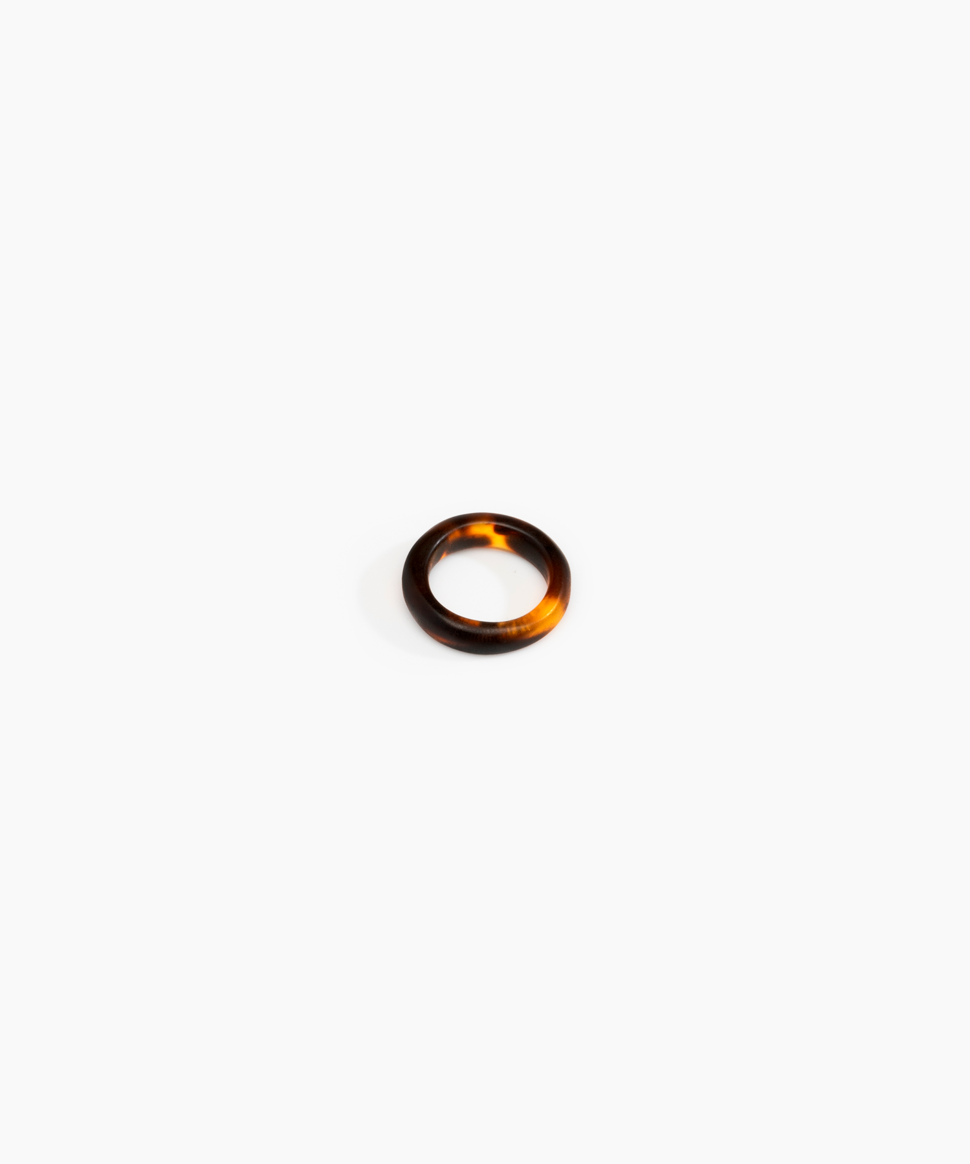 Dinosaur Designs Modern Tribal Band Ring in Tortoise Colour resin with Wide Fit