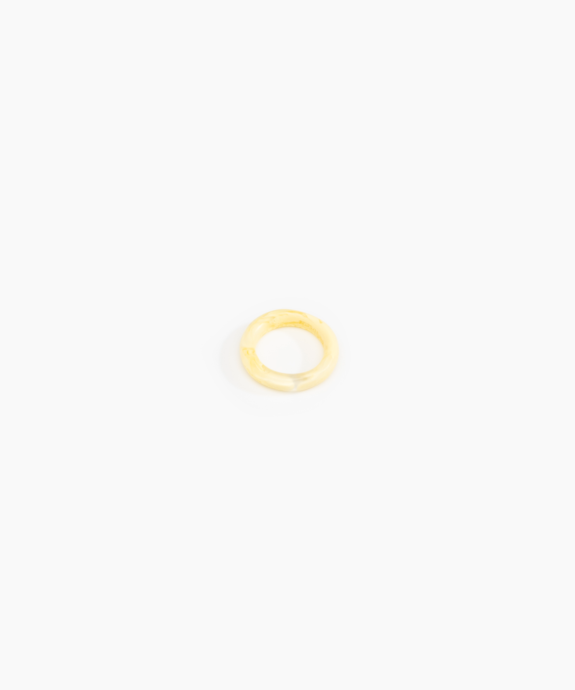 Dinosaur Designs Modern Tribal Band Ring in Lemon Colour resin with Wide Fit