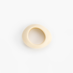 Dinosaur Designs Medium Rock Bangle in Cream Colour resin with Wide Fit