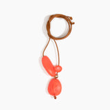 Dinosaur Designs Rock Cluster Pendant in Lychee Colour resin with Nano-Coated Brass Bead Material