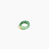 Dinosaur Designs Round Rock Ring in Moss Colour resin