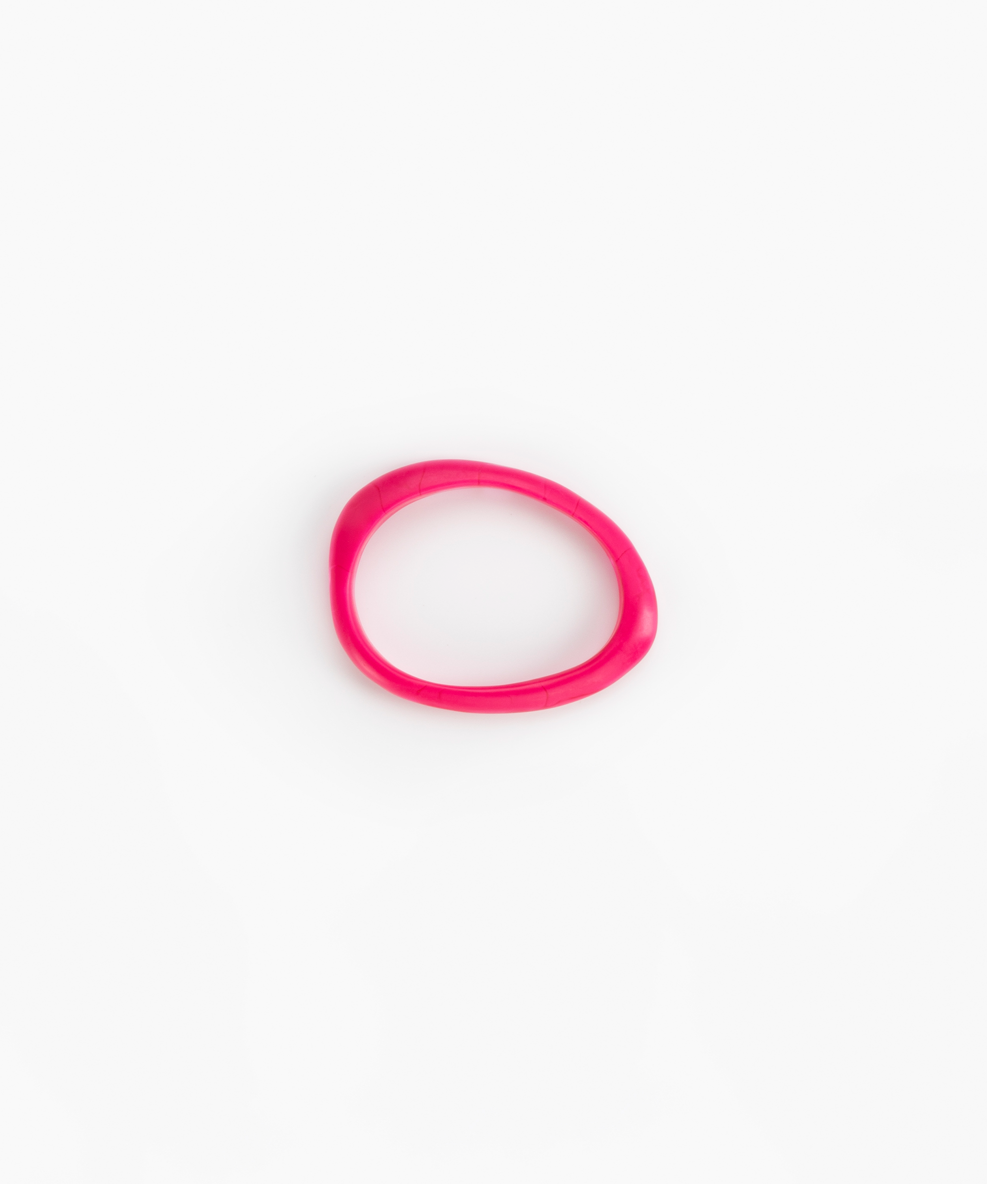 Dinosaur Designs Rock Wishbone Bangle in Flamingo Colour resin with Wide Fit