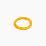 Dinosaur Designs Small Organic Oval Bangle in Honeycomb Colour resin with Wide Fit