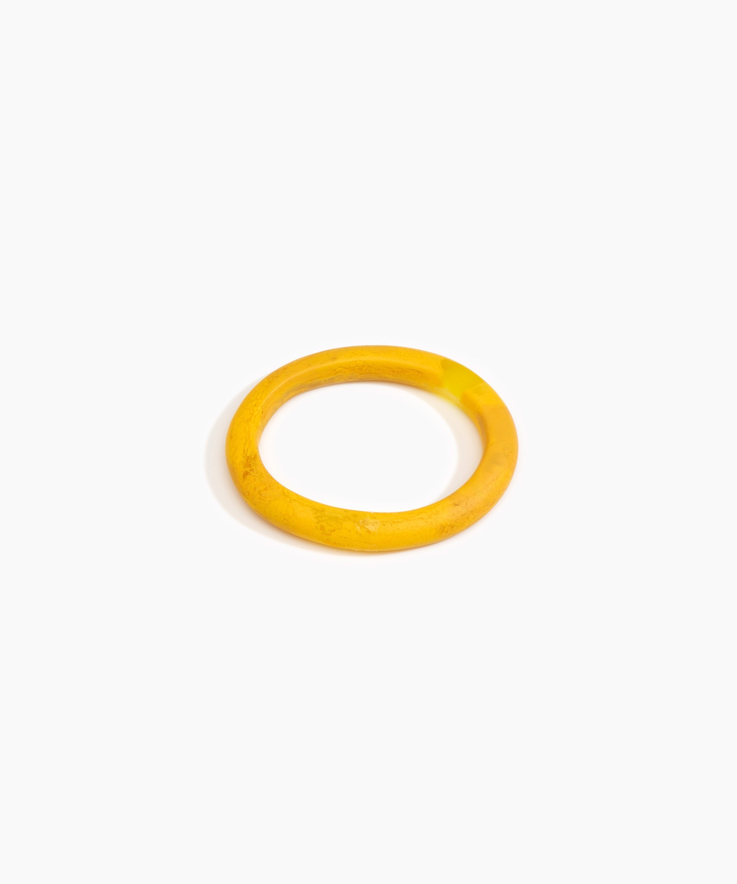 Dinosaur Designs Small Organic Oval Bangle in Honeycomb Colour resin with Wide Fit