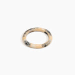 Dinosaur Designs Small Organic Oval Bangle in Sandy Pearl Colour resin with Wide Fit