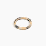 Dinosaur Designs Small Organic Oval Bangle in Sandy Pearl Colour resin with Wide Fit