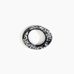 Dinosaur Designs Medium Rock Bangle in Black Marble Colour resin with Wide Fit