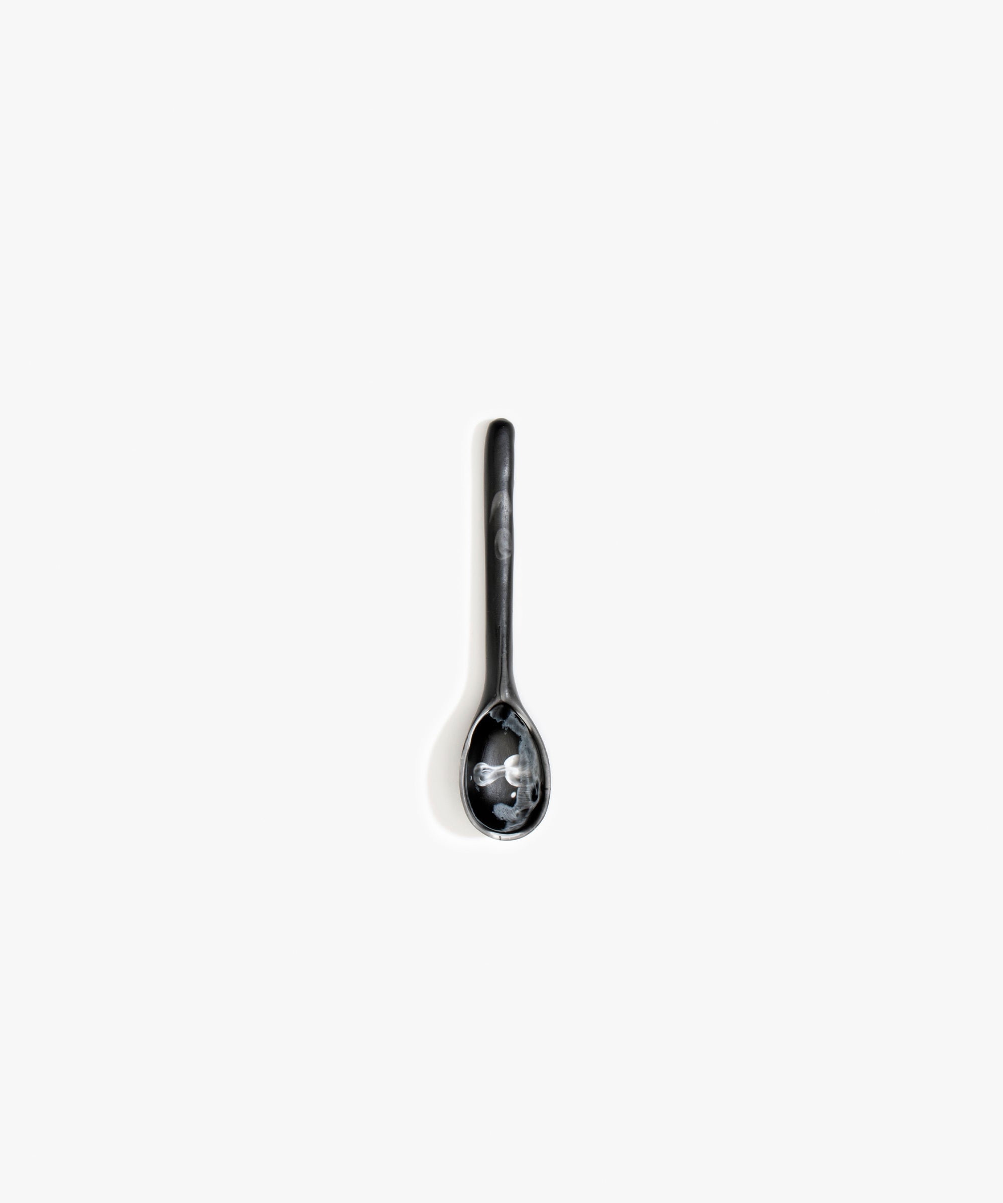 Dinosaur Designs Stone Spoon in Black Marble Colour resin