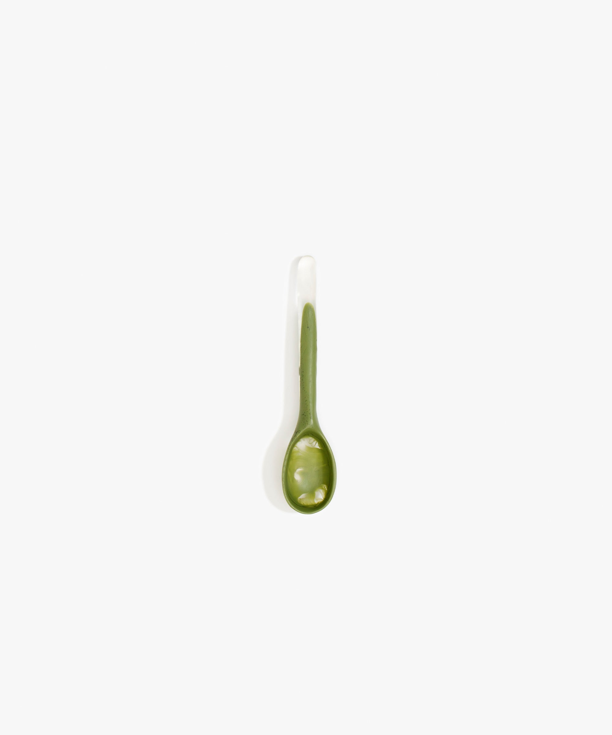 Dinosaur Designs Stone Spoon in Olive Colour resin
