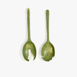 Dinosaur Designs Long Stone Servers in Olive Colour resin