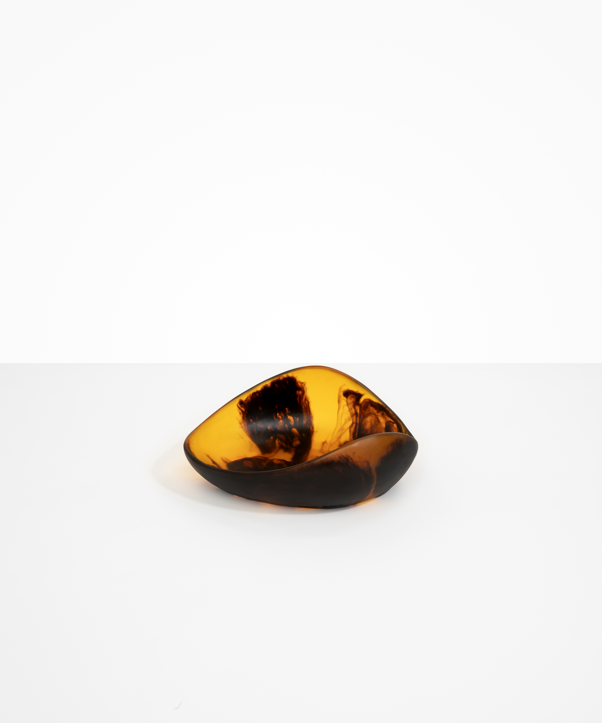 Dinosaur Designs Small Leaf Bowl in Tortoise Colour resin