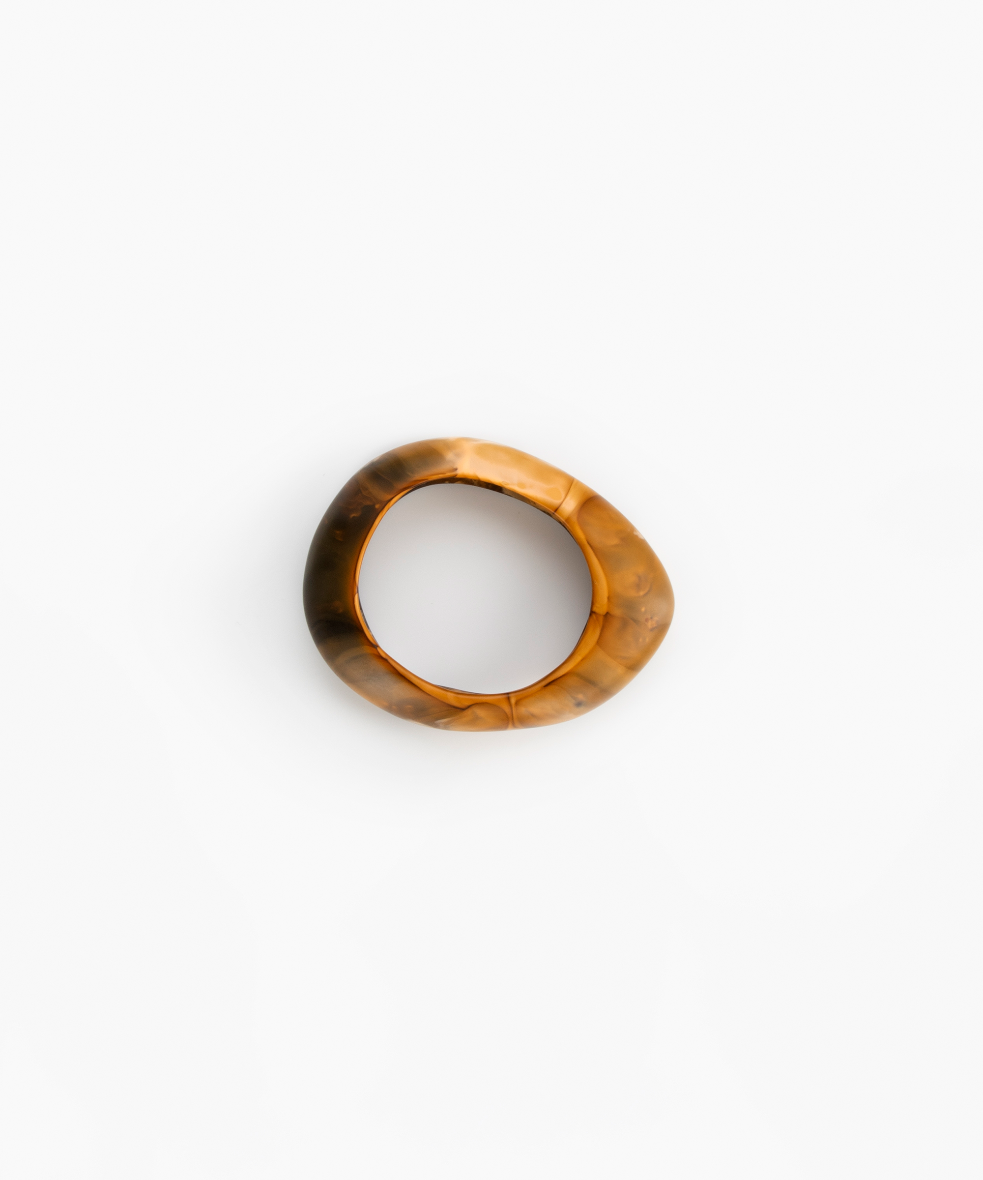 Dinosaur Designs Small Rock Bangle in Dark Horn Colour resin with Wide Fit