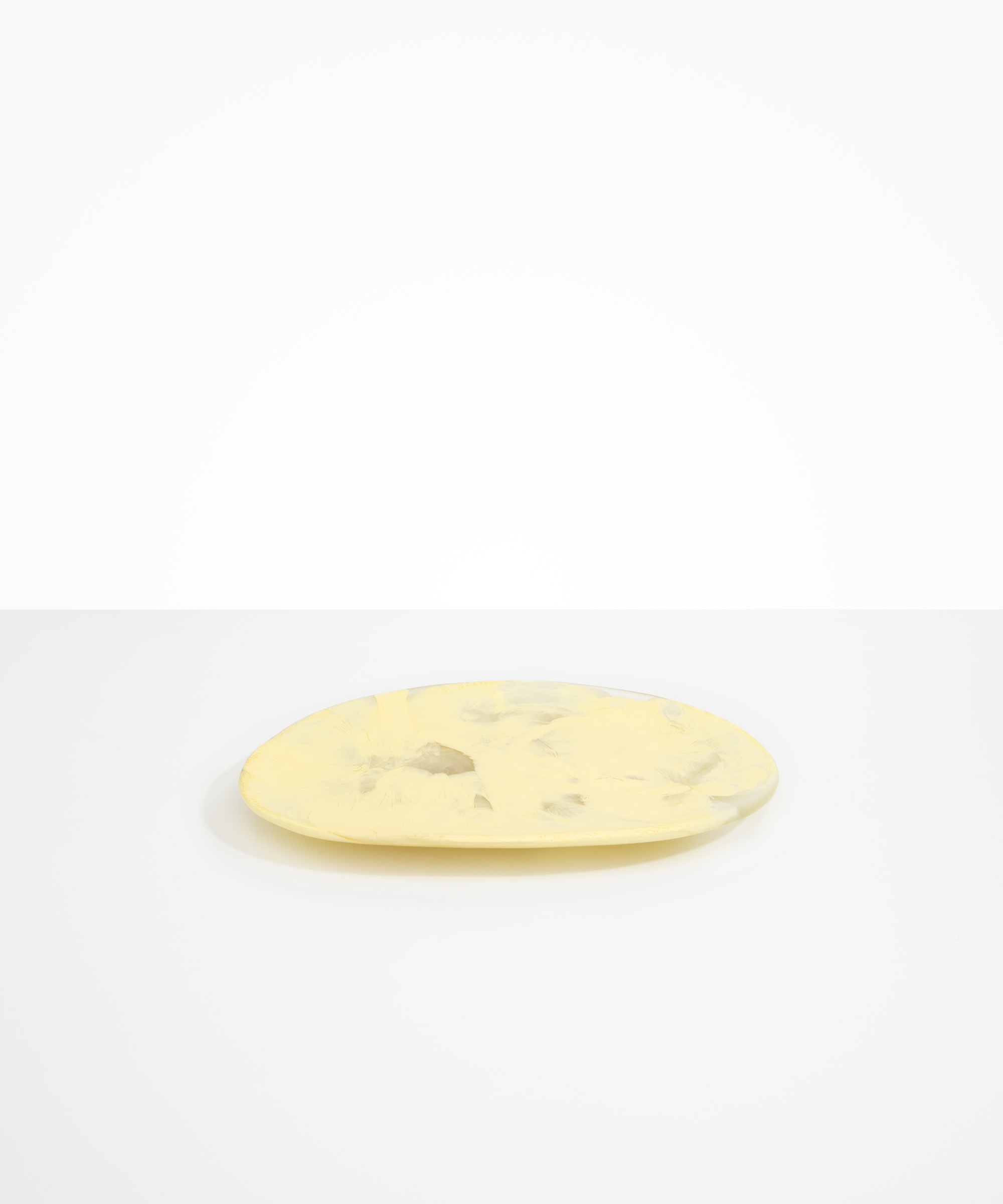 Dinosaur Designs Large Temple Platter in Lemon Colour resin