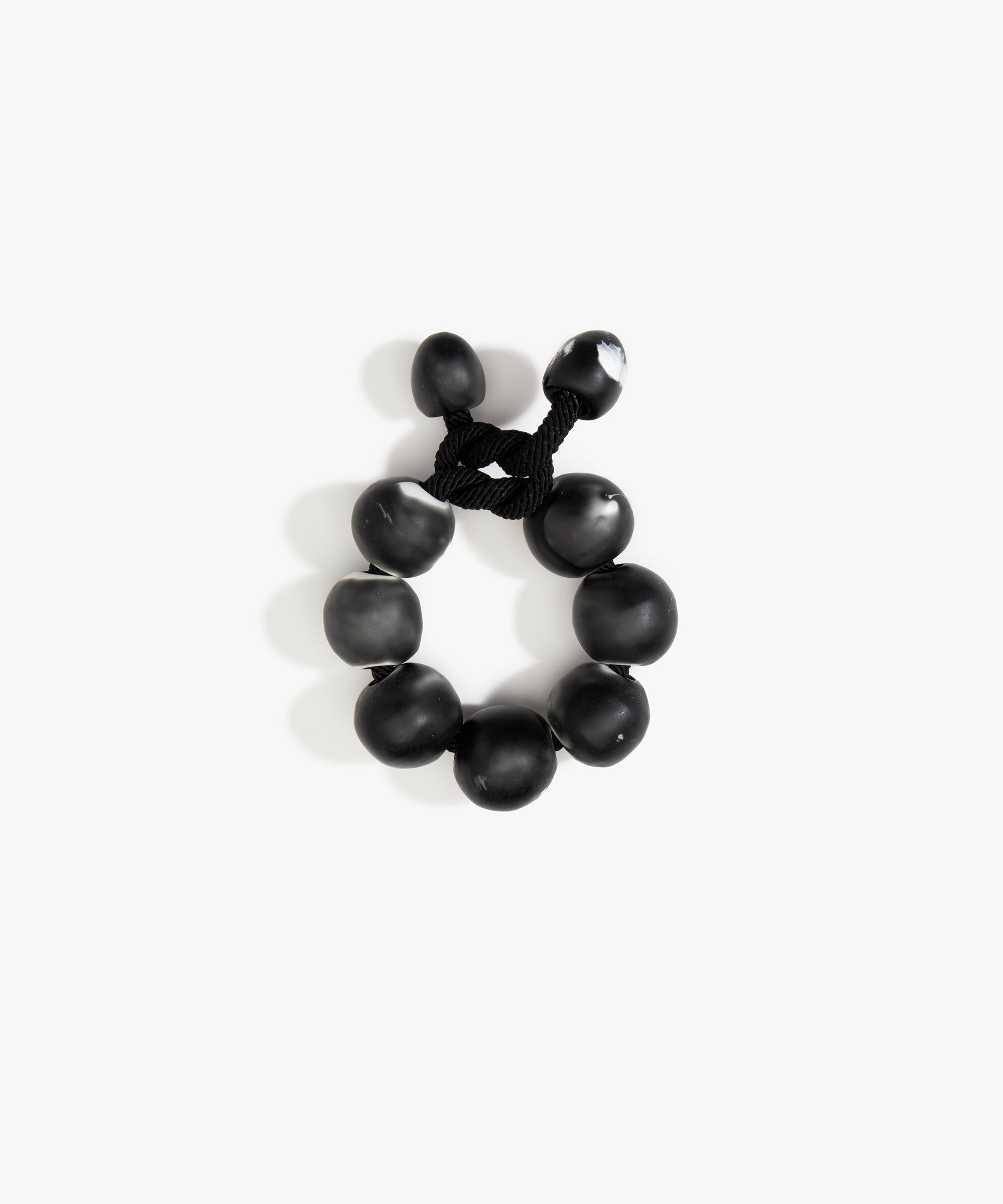 Dinosaur Designs Bold Ball Bracelet in Black Marble Colour resin with One Size Fit