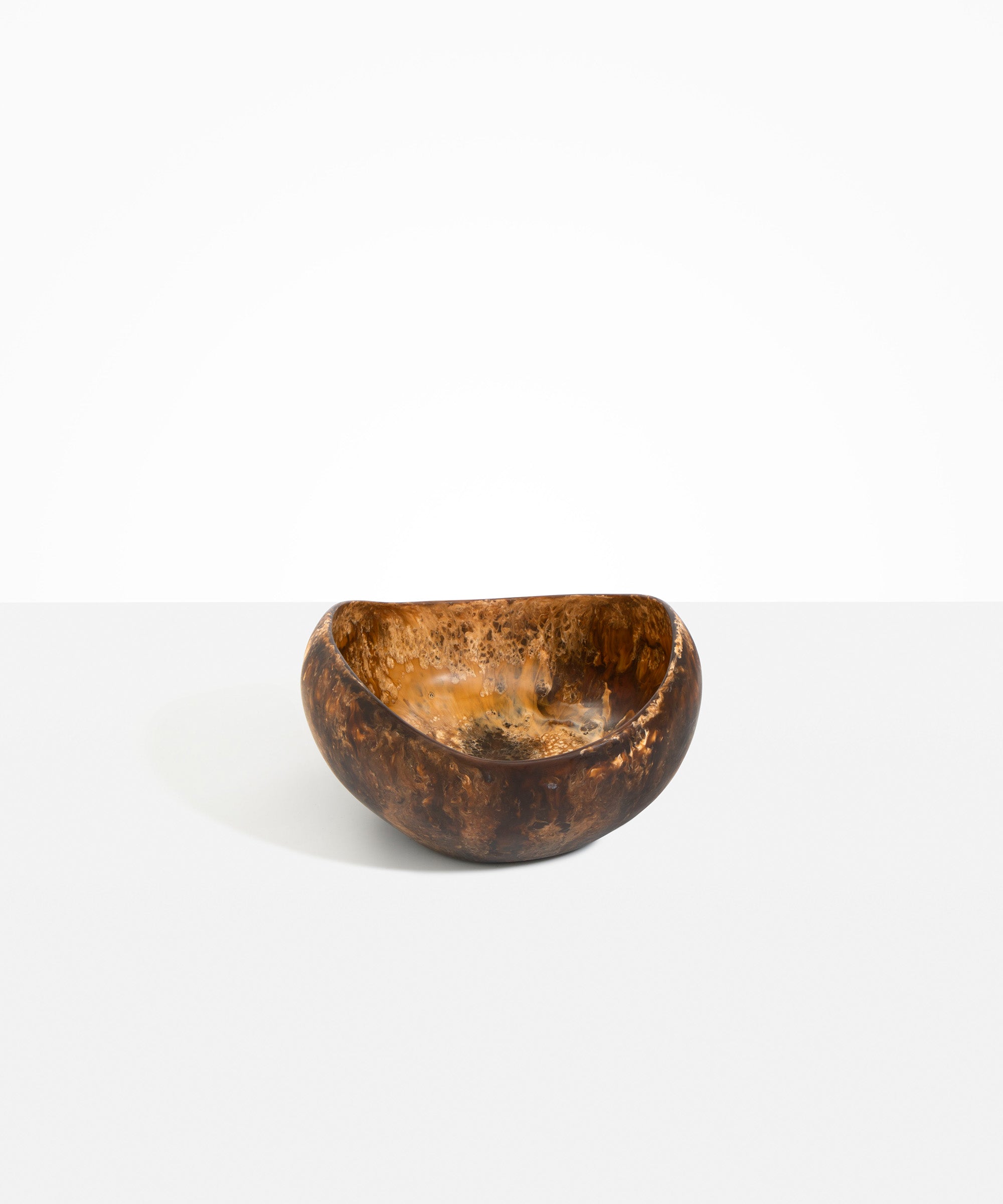 Dinosaur Designs Large Beetle Bowl in Dark Horn Colour resin