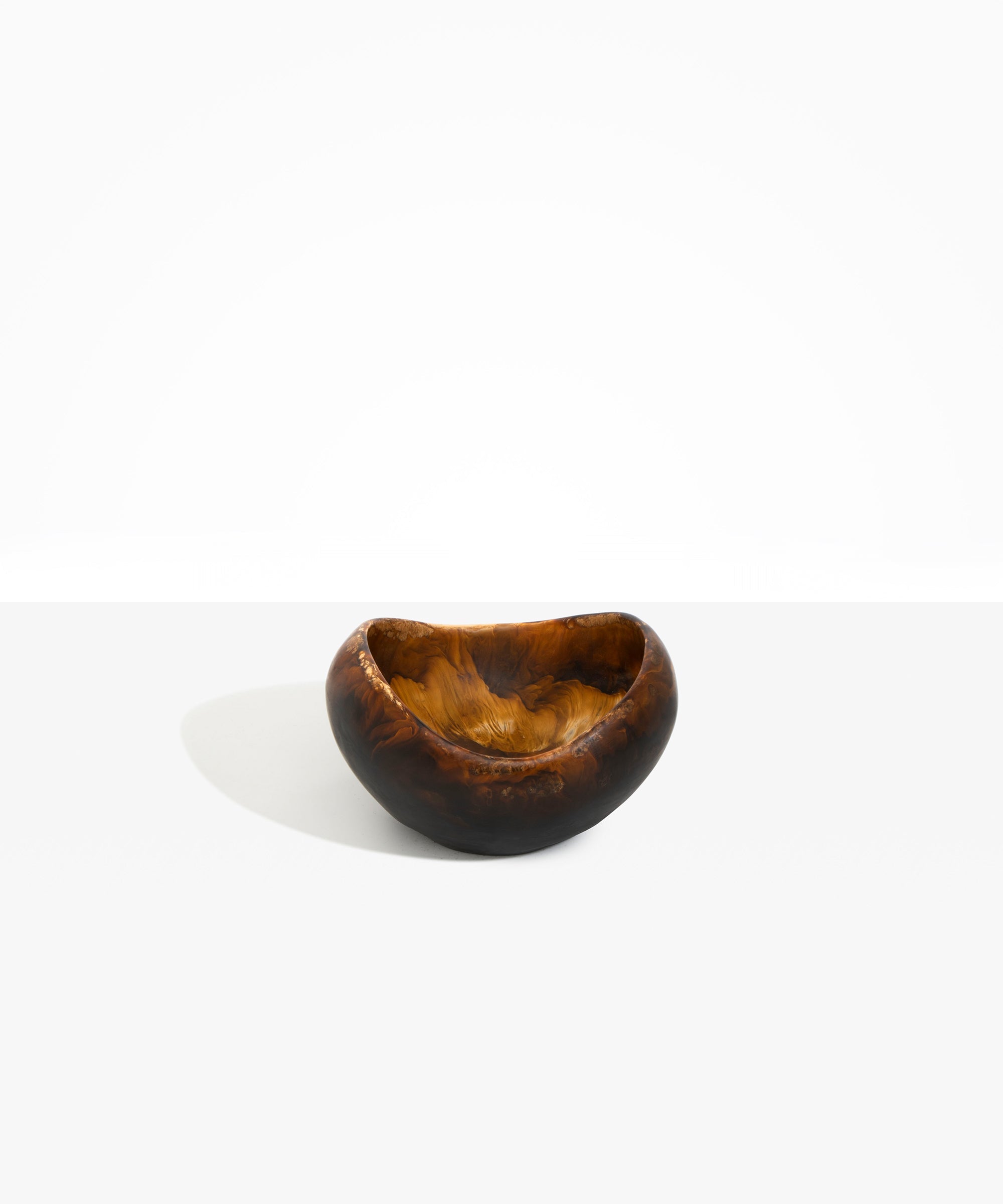 Dinosaur Designs Medium Beetle Bowl in Dark Horn Colour resin