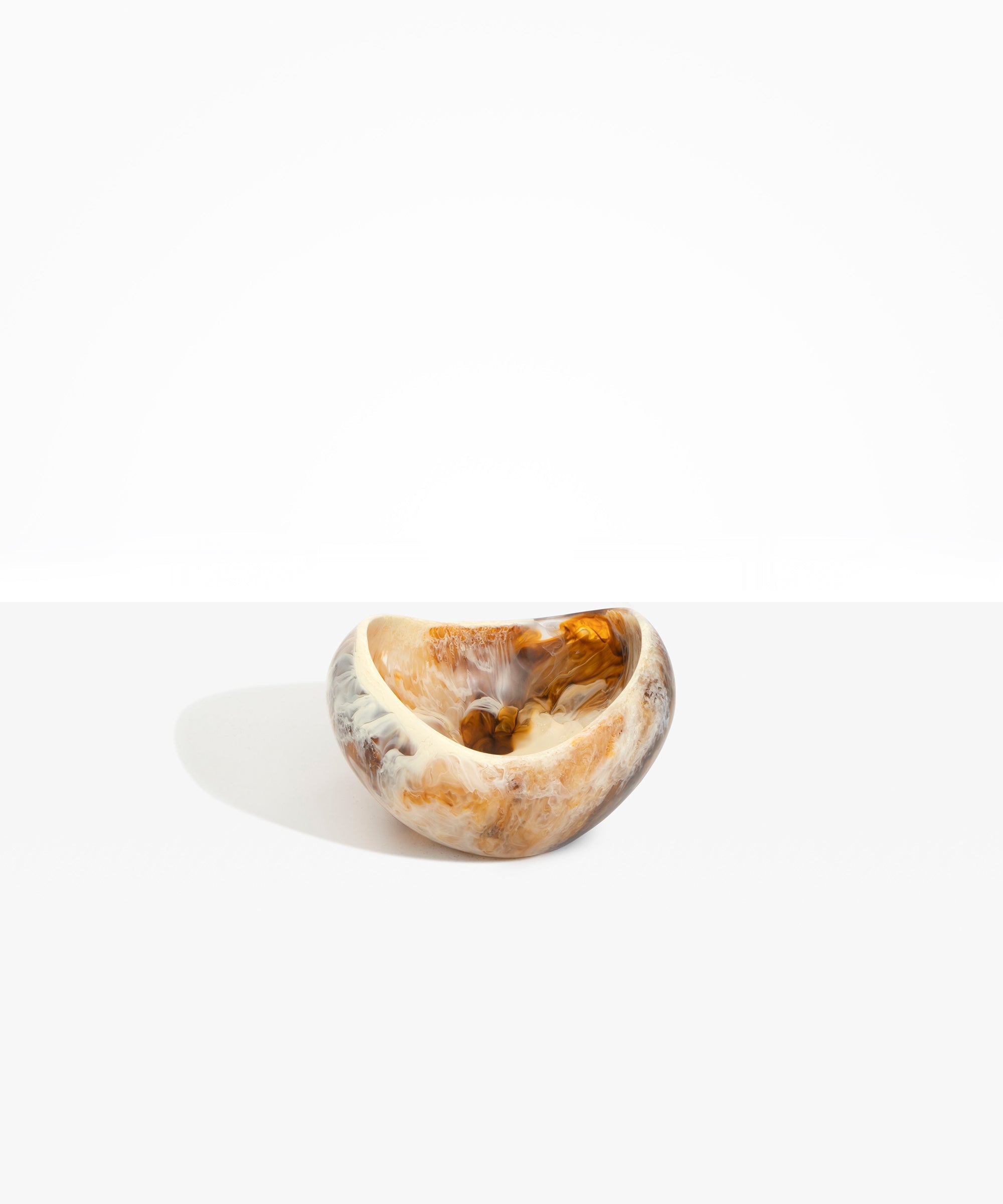 Dinosaur Designs Medium Beetle Bowl in Light Horn Colour resin