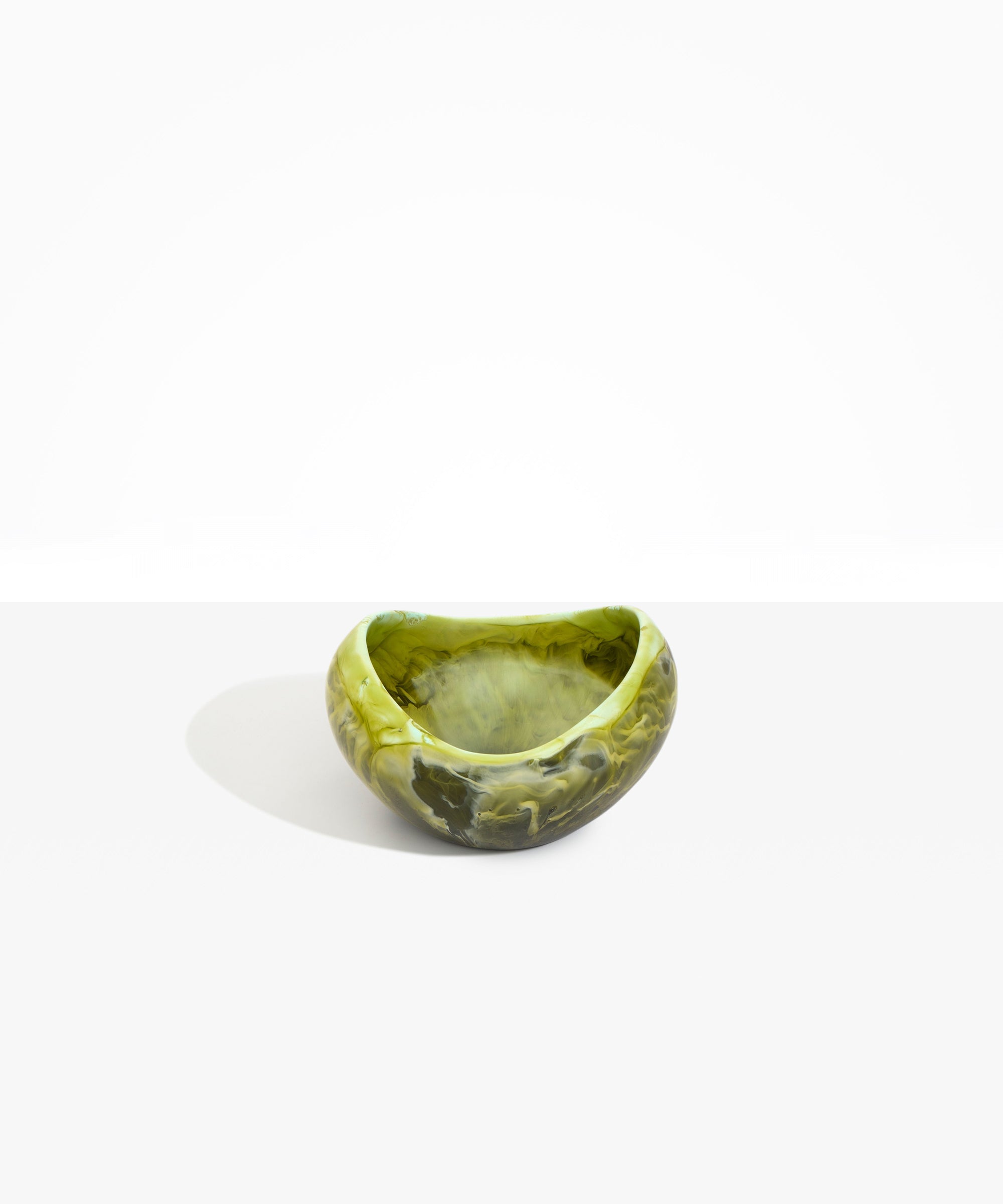 Dinosaur Designs Medium Beetle Bowl in Malachite Colour resin