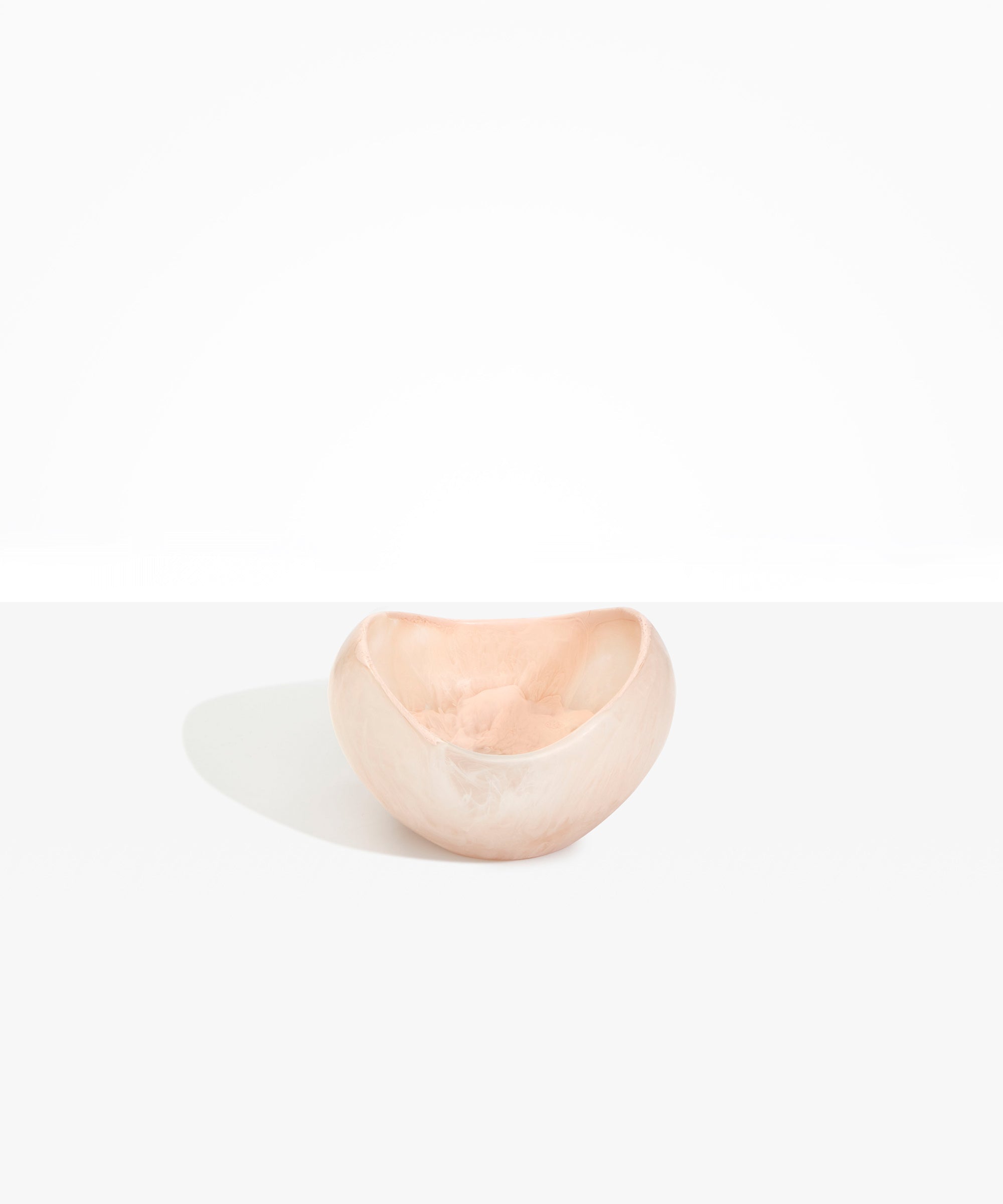 Dinosaur Designs Medium Beetle Bowl in Rose Swirl Colour resin