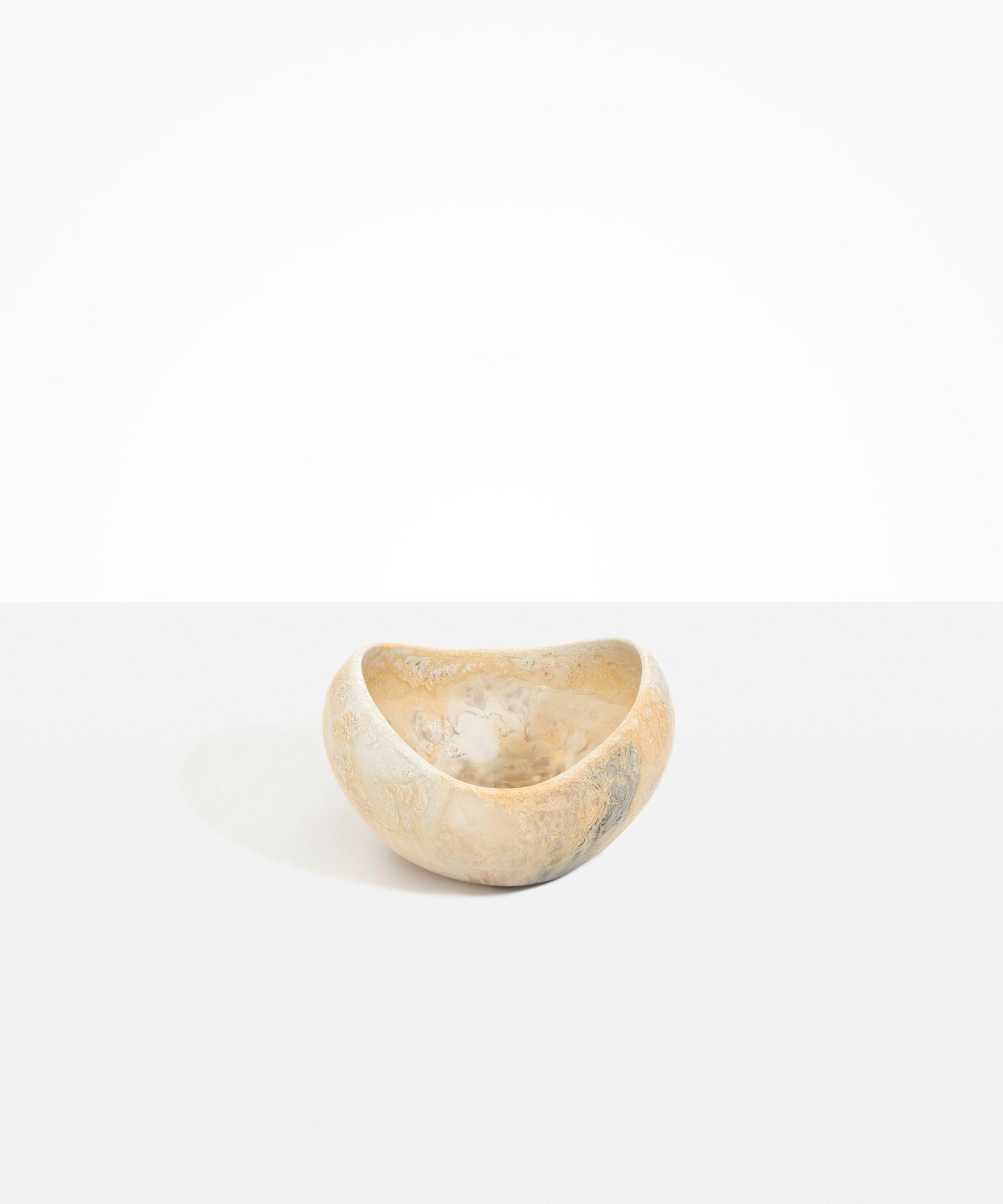 Dinosaur Designs Medium Beetle Bowl in Sandy Pearl Colour resin