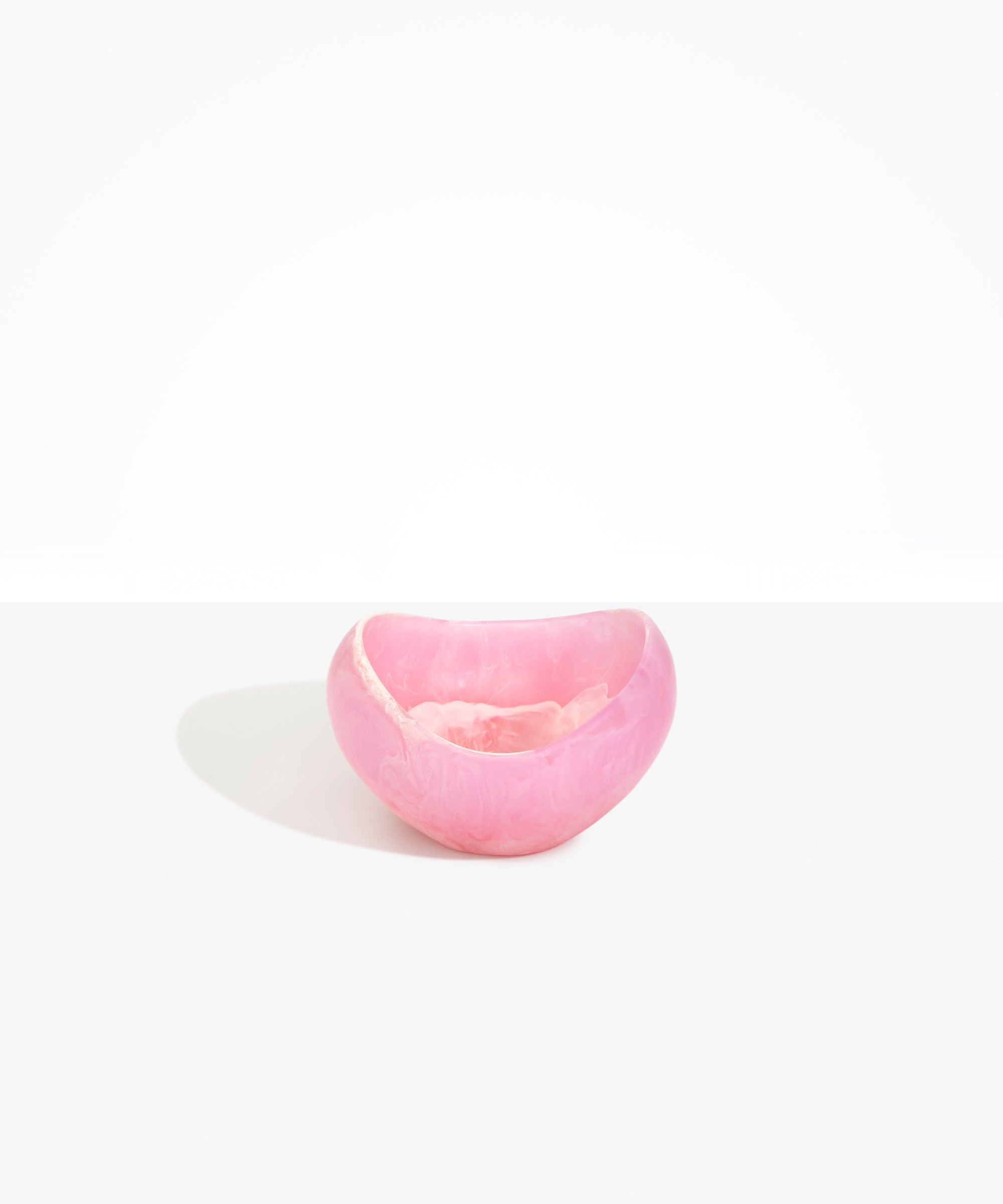 Dinosaur Designs Medium Beetle Bowl in Shell Pink Colour resin