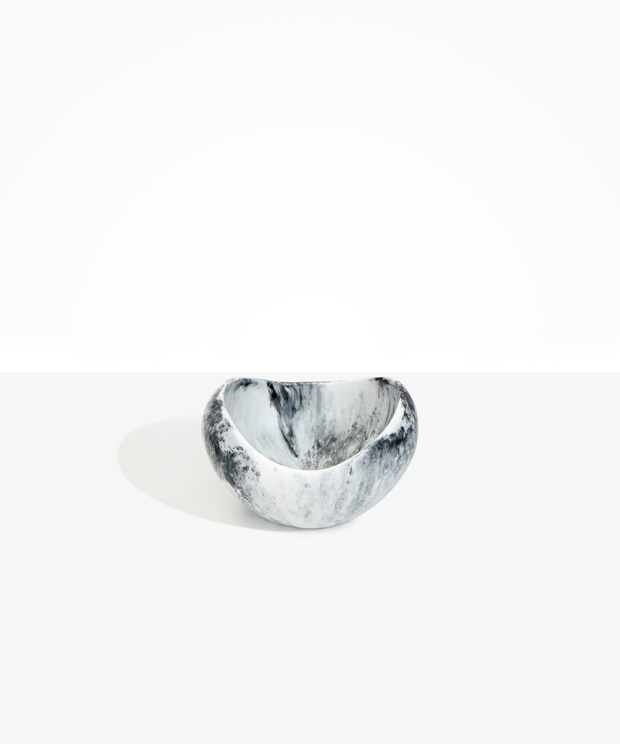 Dinosaur Designs Medium Beetle Bowl in White Marble Colour resin