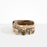 Dinosaur Designs Large Branch Bowl in Cappuccino Colour resin