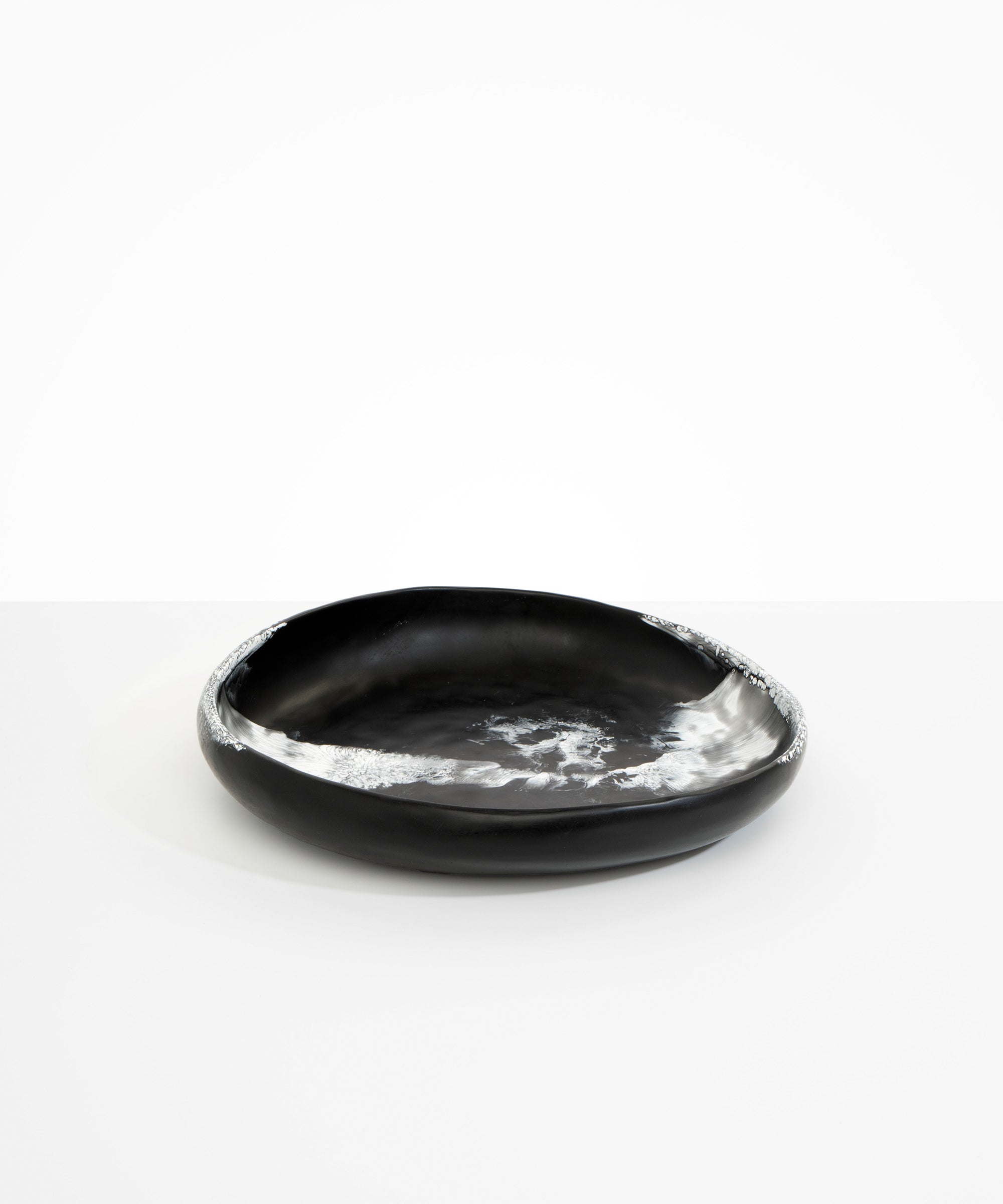 Dinosaur Designs Large Earth Bowl in Black Marble Colour resin