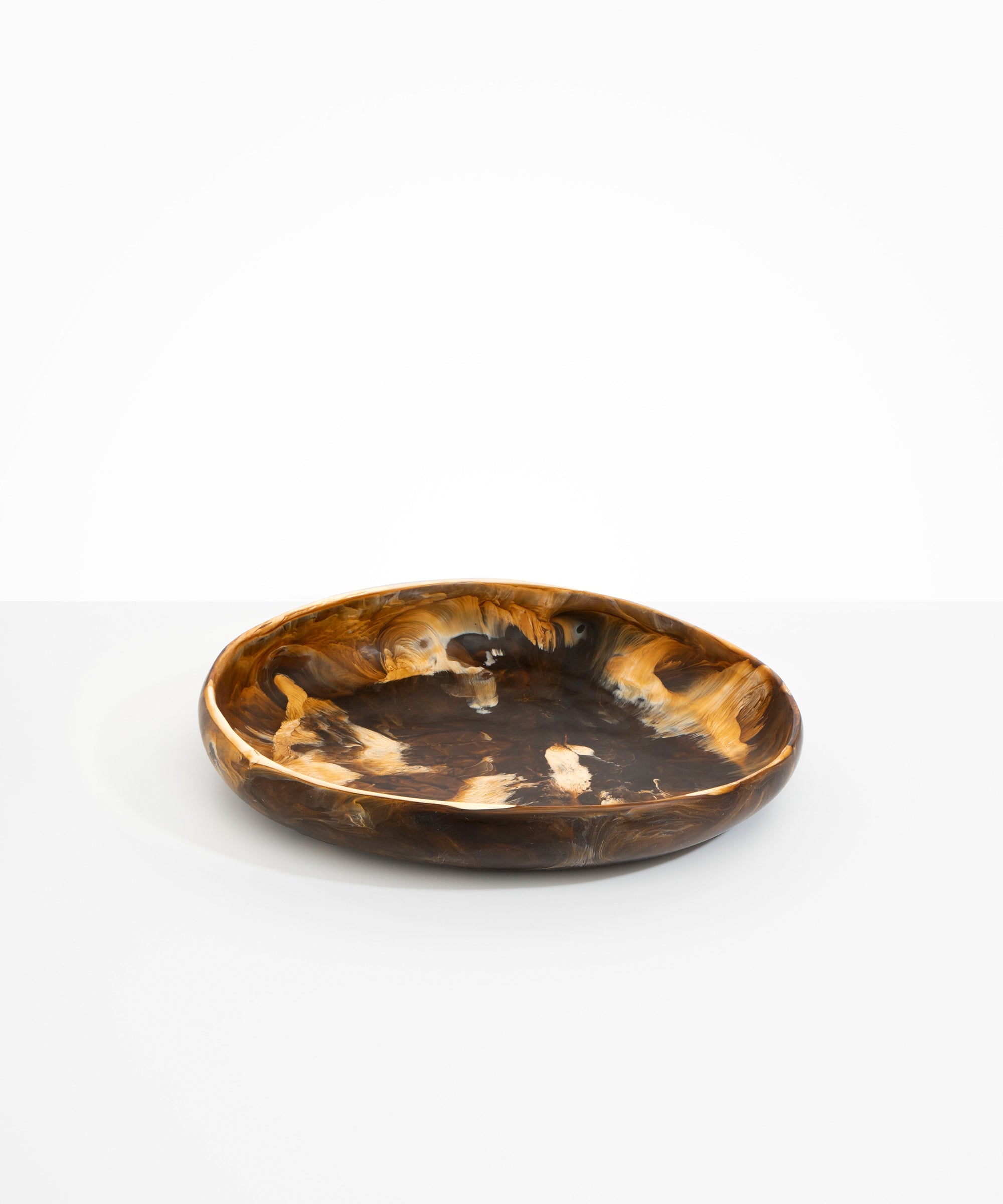 Dinosaur Designs Large Earth Bowl in Dark Horn Colour resin