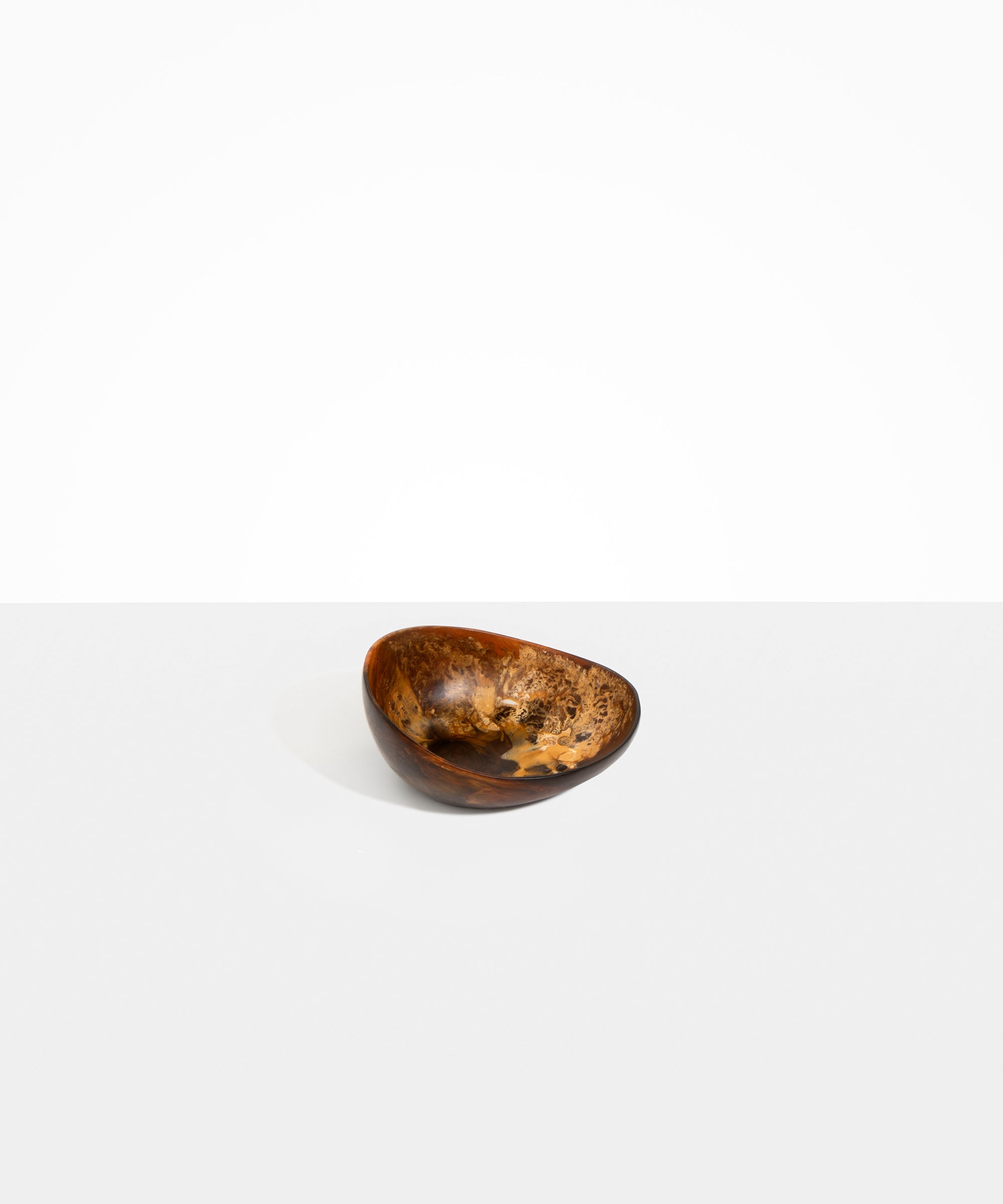 Dinosaur Designs Flow Dessert Bowl in Dark Horn Colour resin